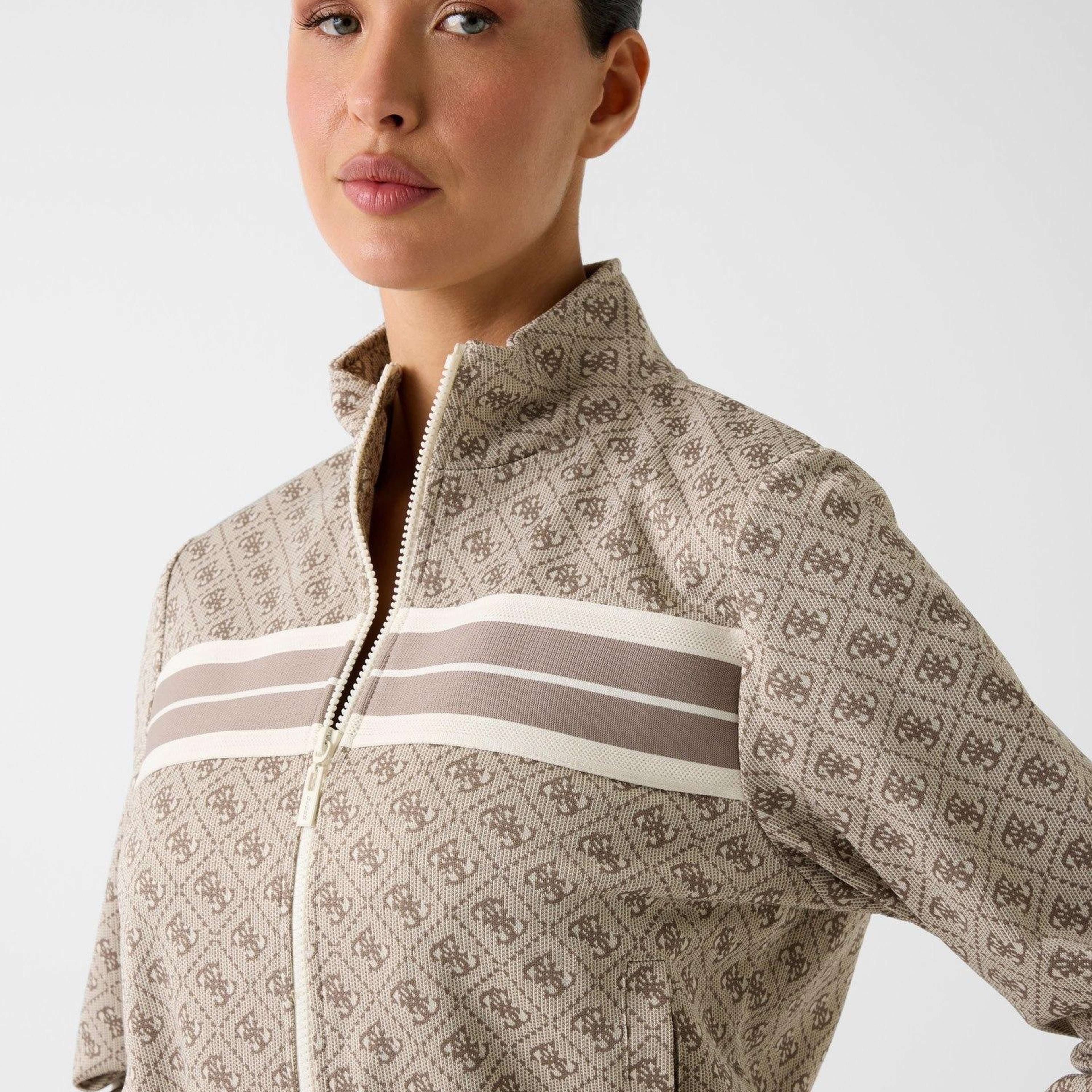 Jacquard Kadın Aktif Sweatshirt