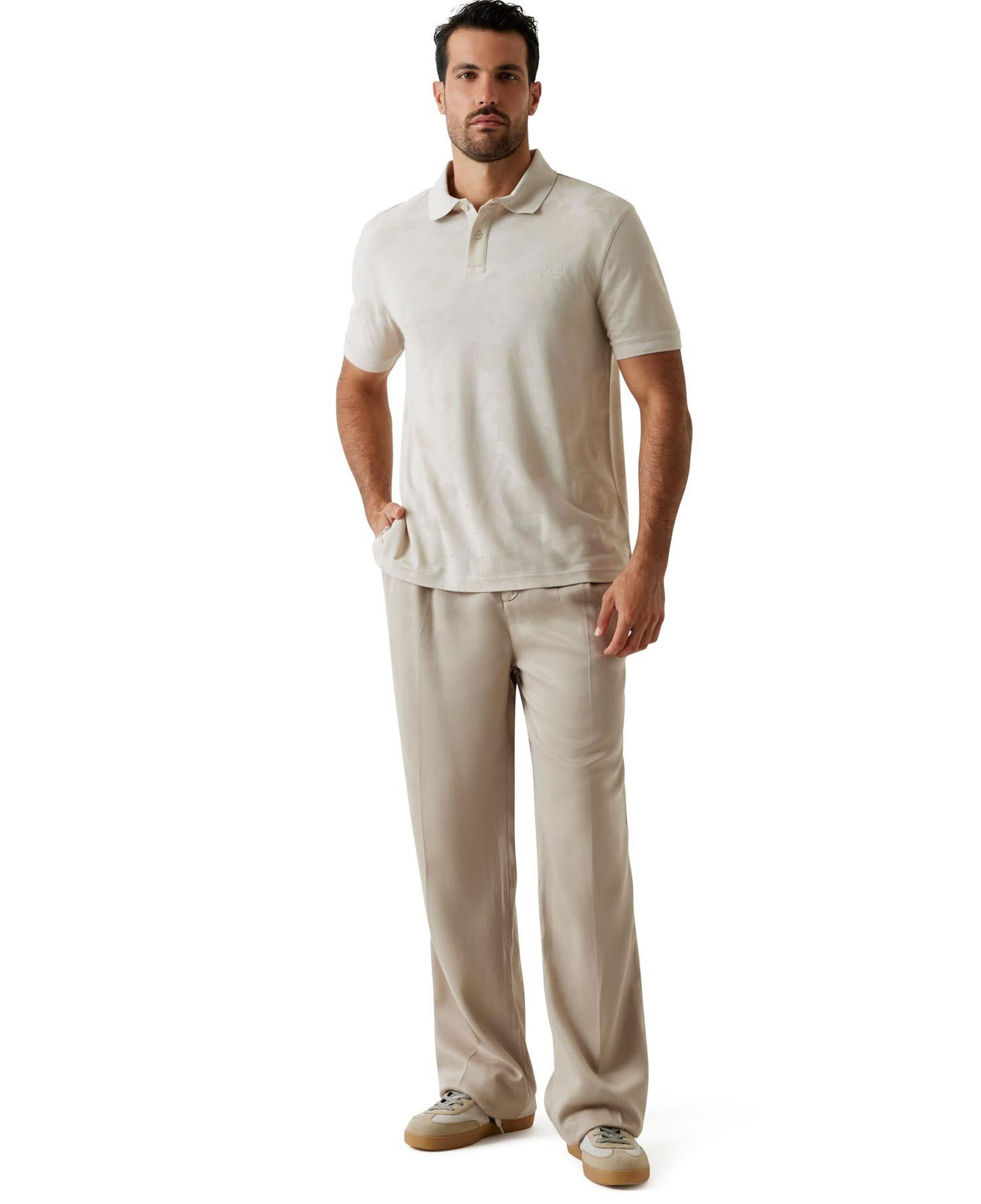 Jacquard Erkek Modal Karışımlı Regular Fit Polo T-Shirt