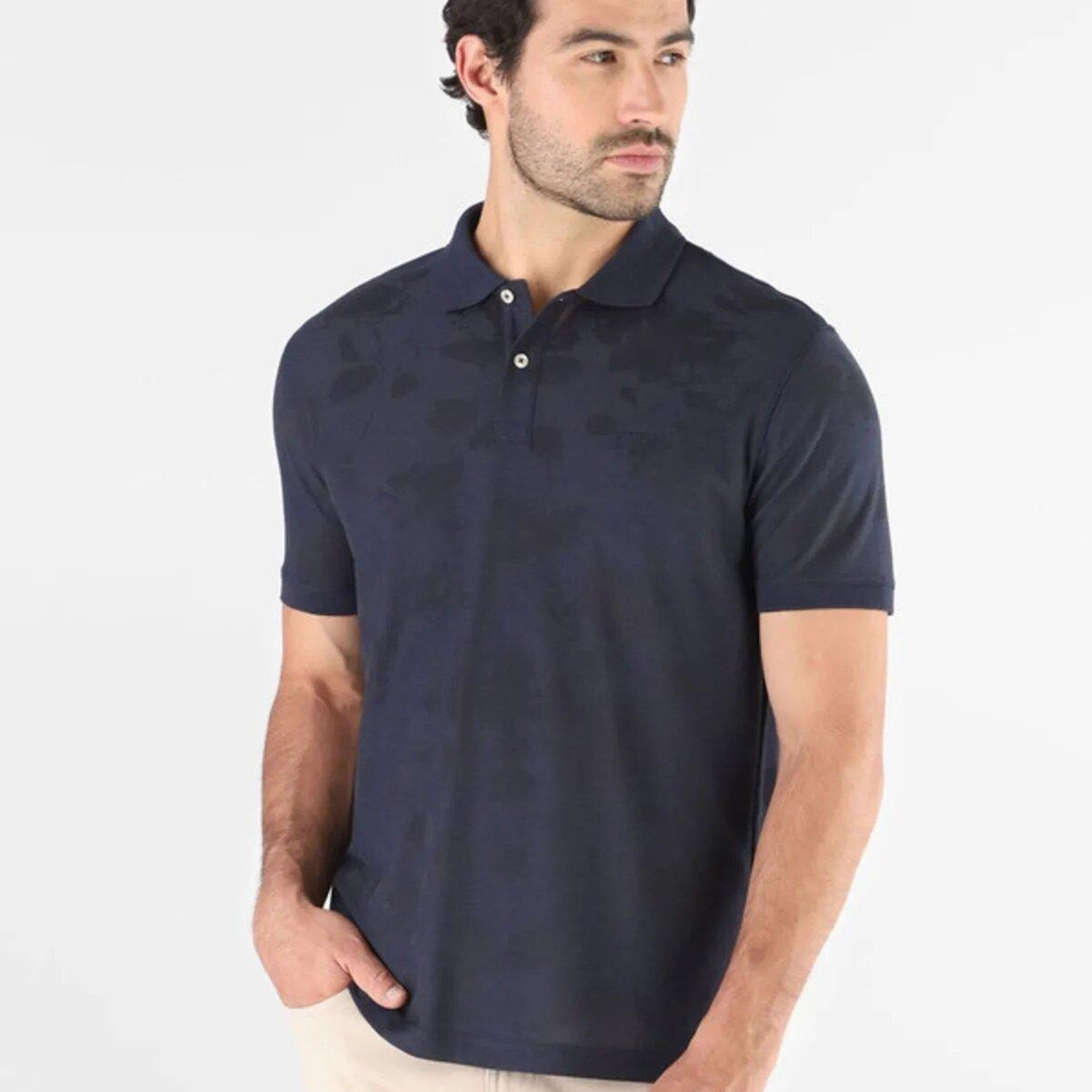 Jacquard Erkek Modal Karışımlı Regular Fit Polo T-Shirt