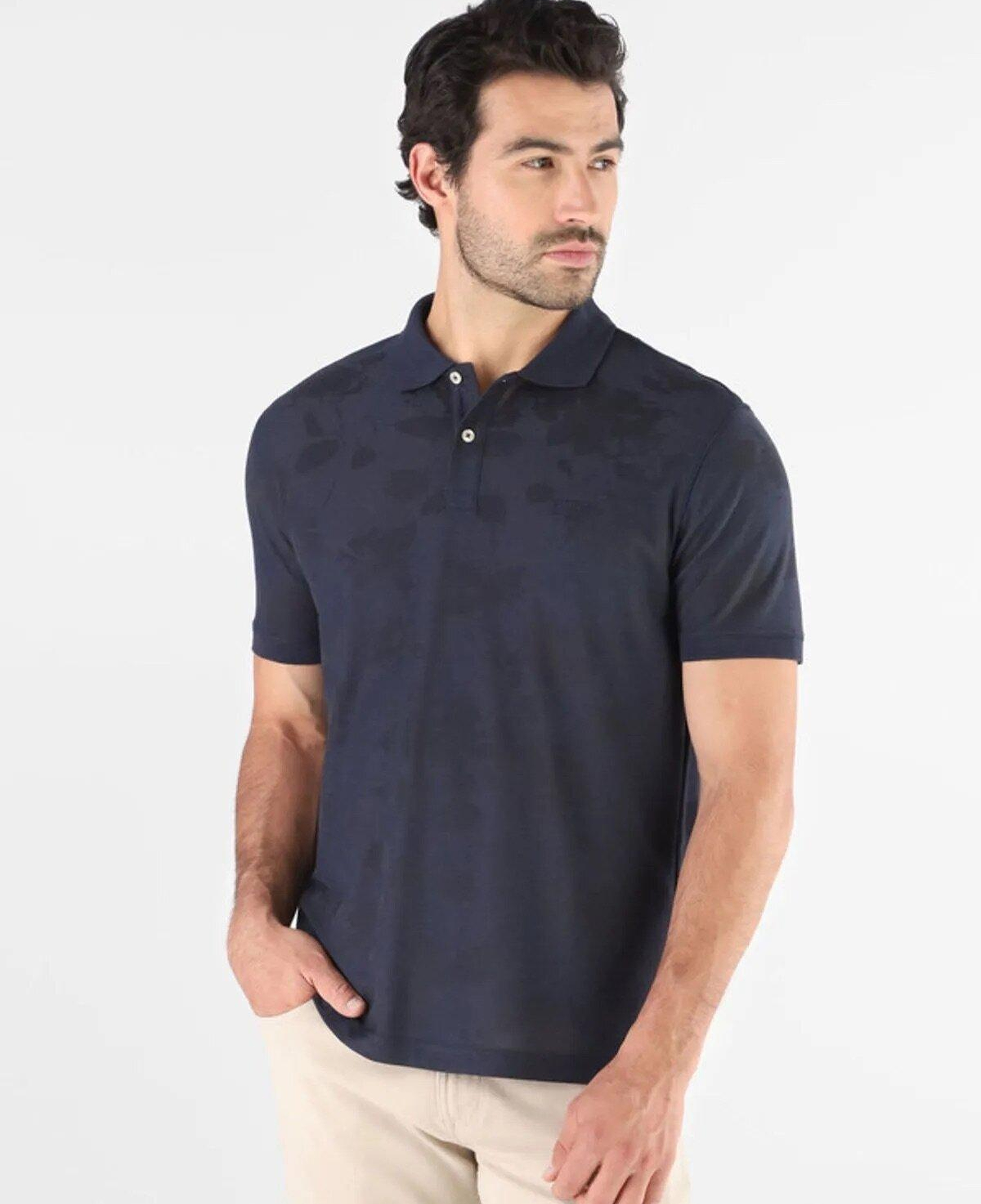 Jacquard Erkek Modal Karışımlı Regular Fit Polo T-Shirt