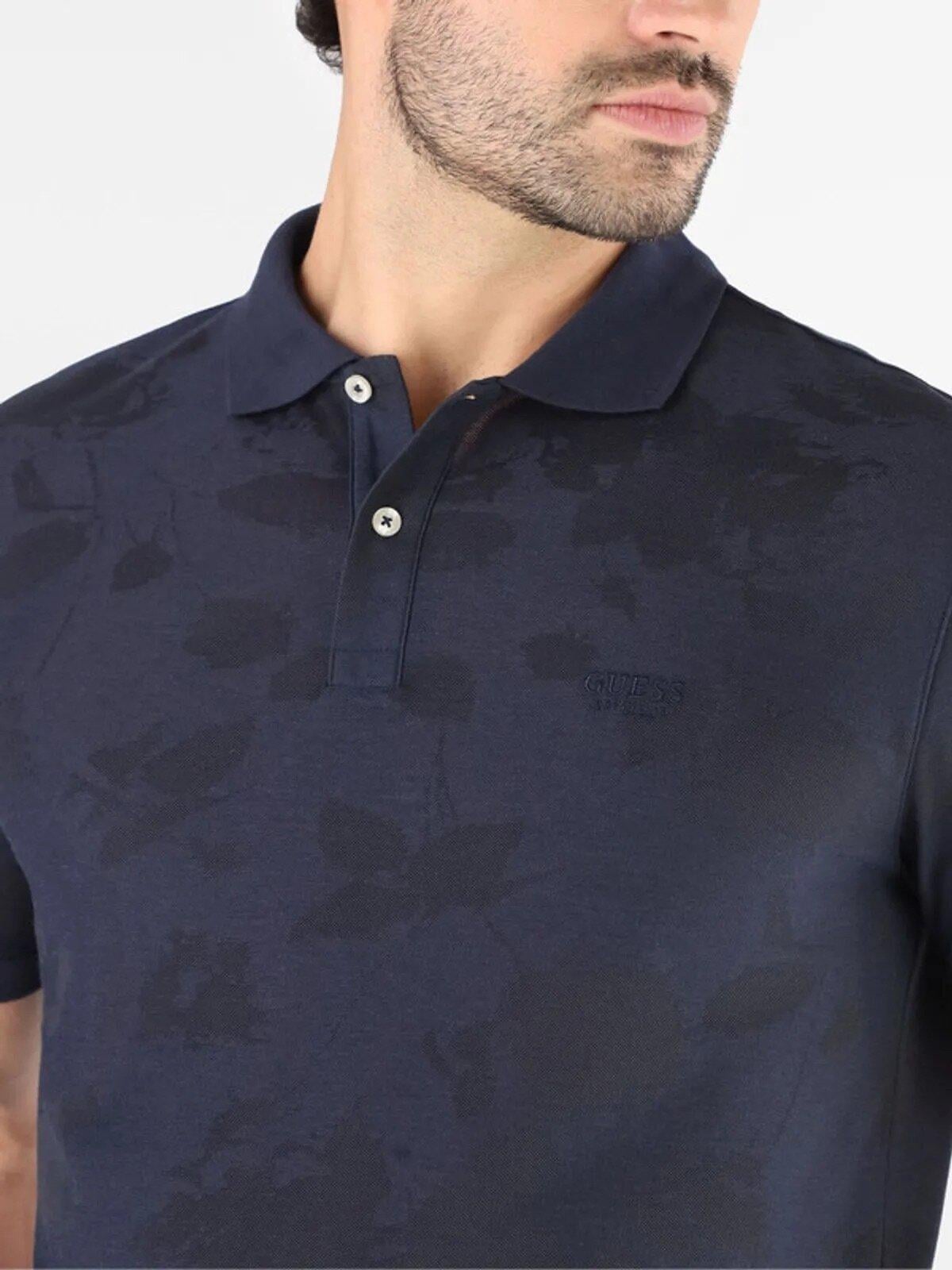 Jacquard Erkek Modal Karışımlı Regular Fit Polo T-Shirt