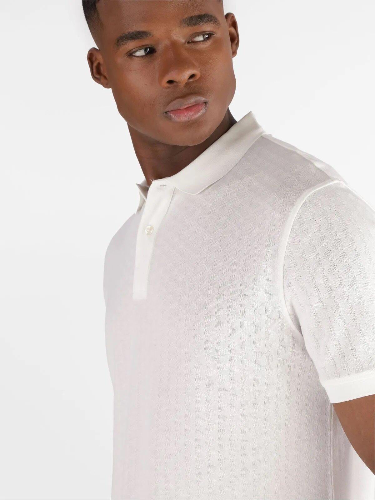 Jacquard Erkek Regular Fit Polo T-Shirt