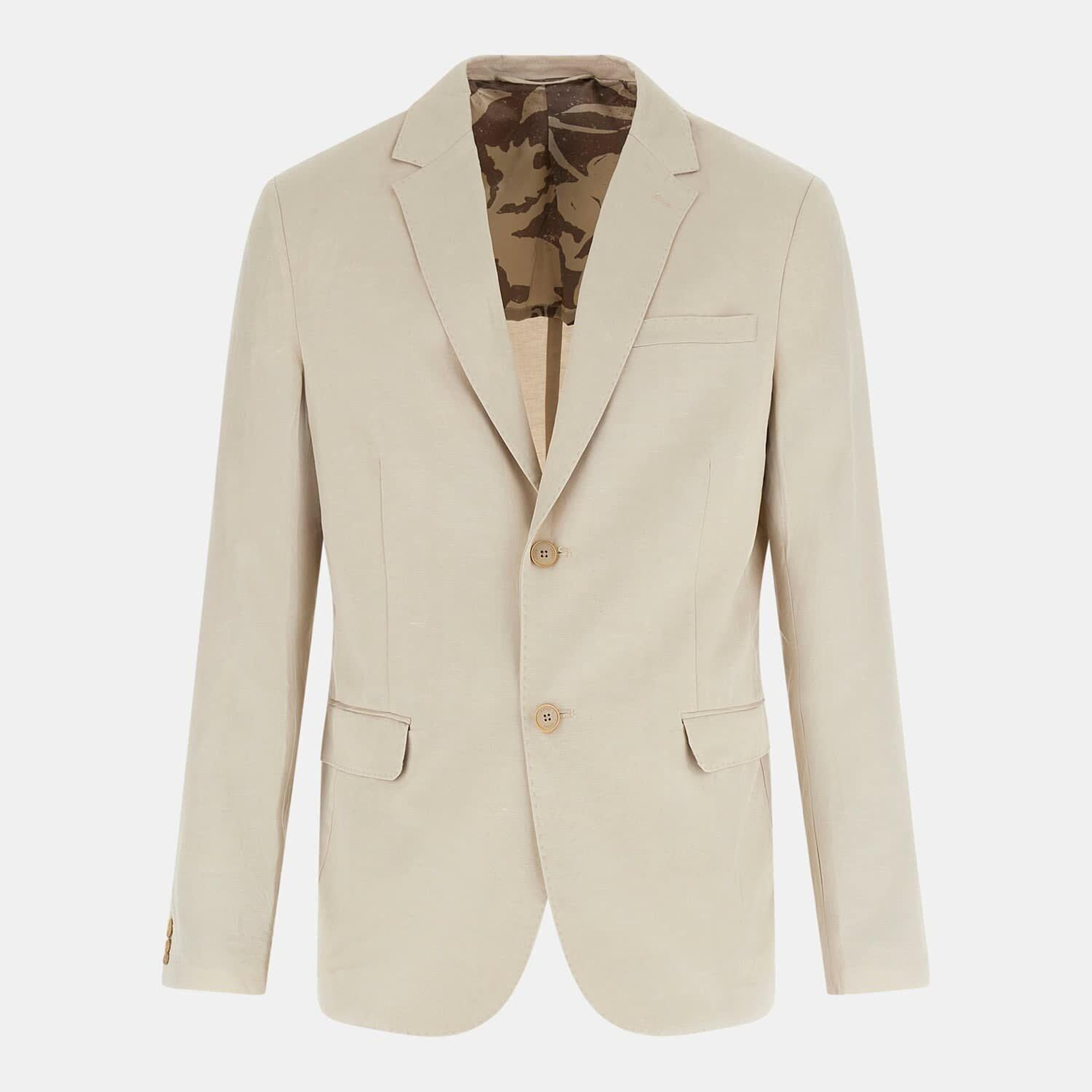 Eaton Erkek Keten Karışımlı Vatkalı Blazer