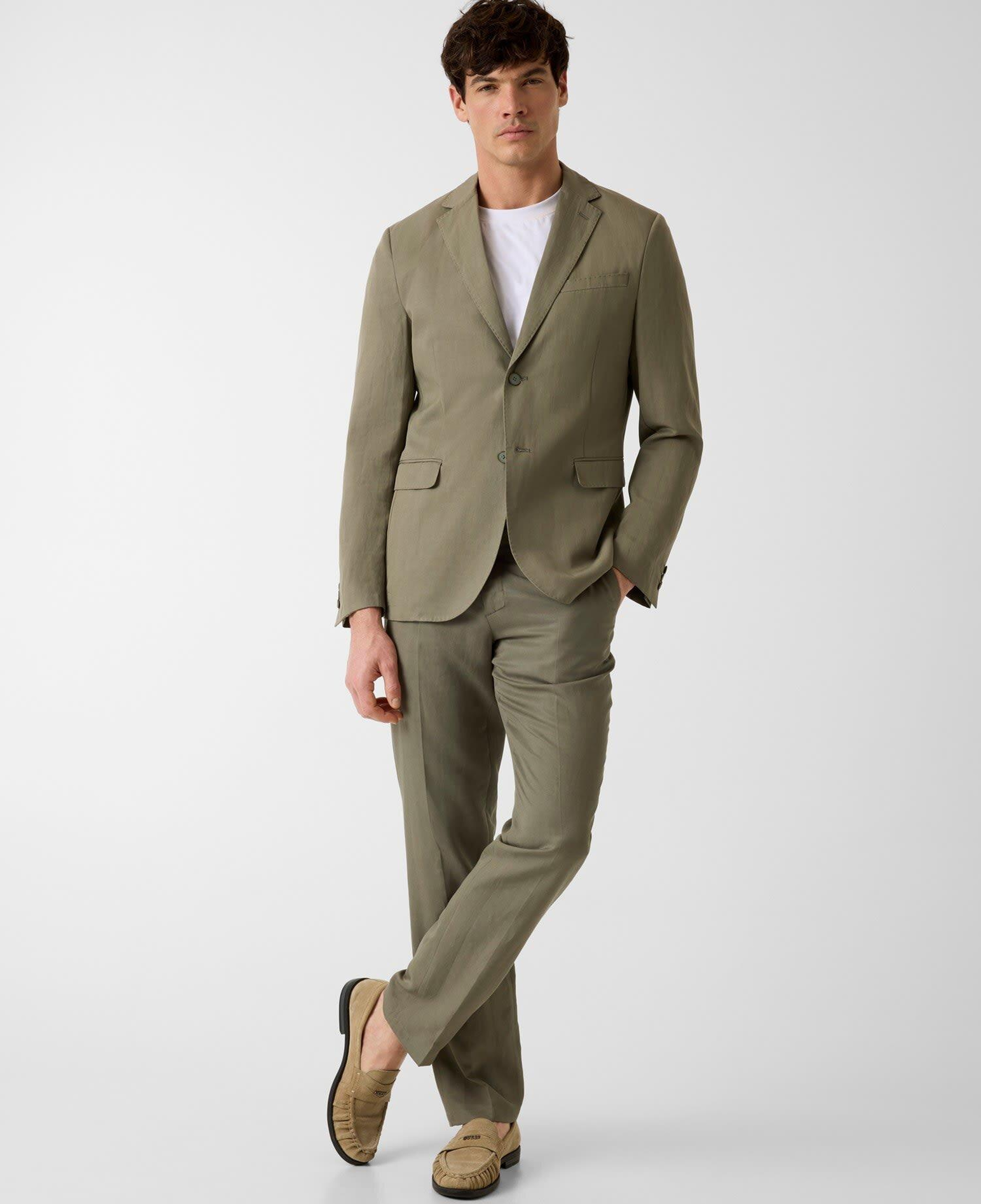 Eaton Erkek Keten Karışımlı Vatkalı Blazer