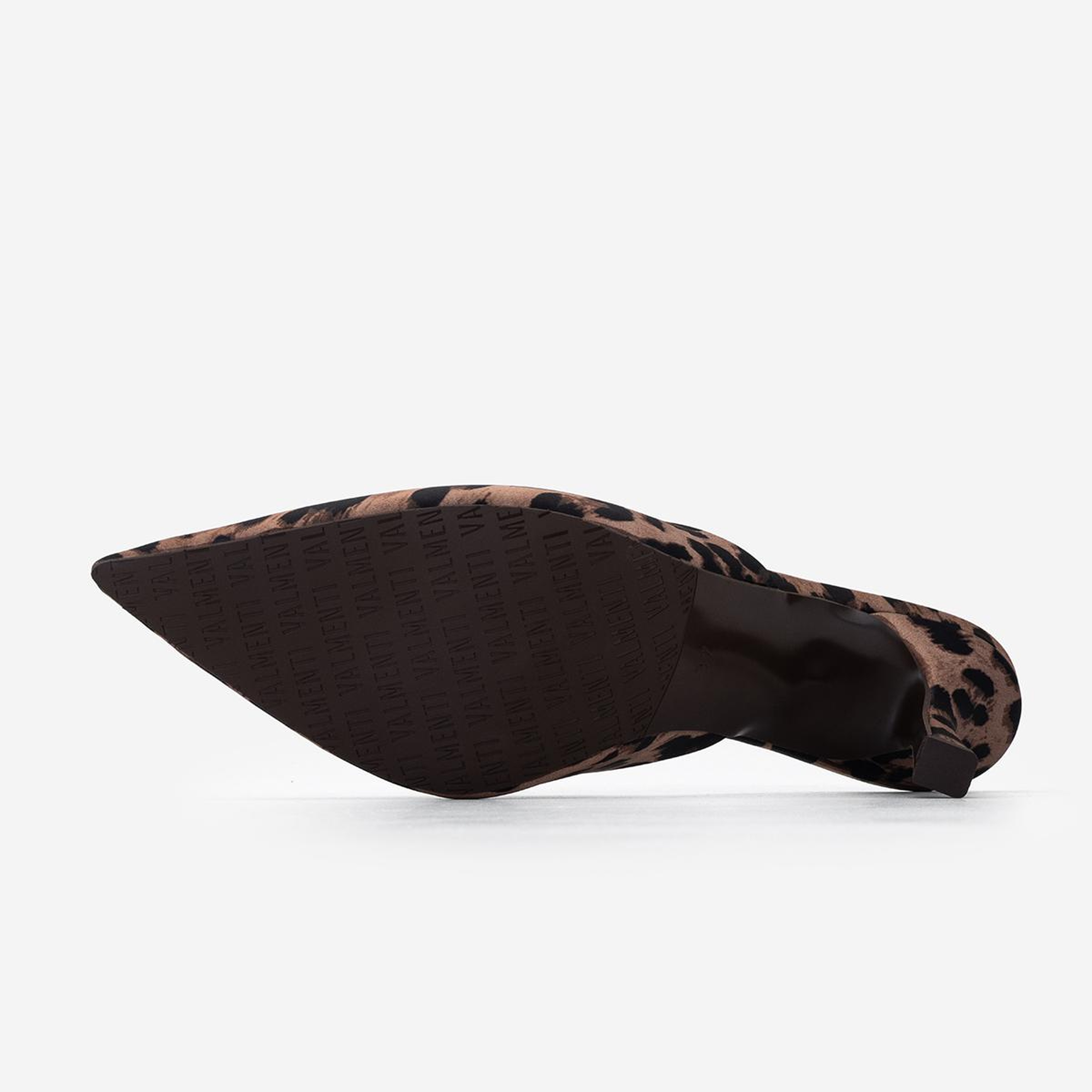Valmenti Kadın Tekstil Leopar Topuklu Terlik
