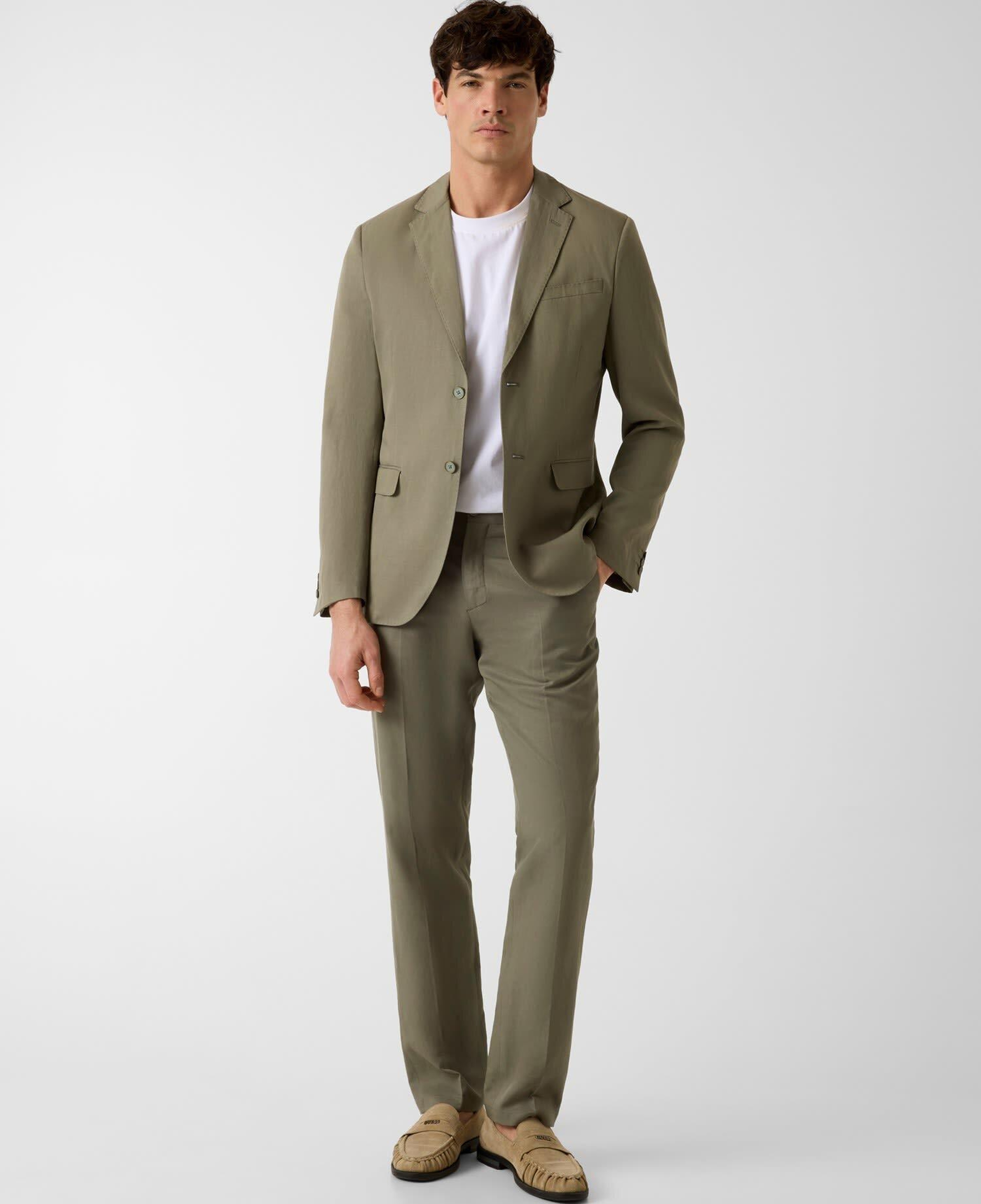Myron Erkek Keten Karışımlı Slim Fit Pantolon