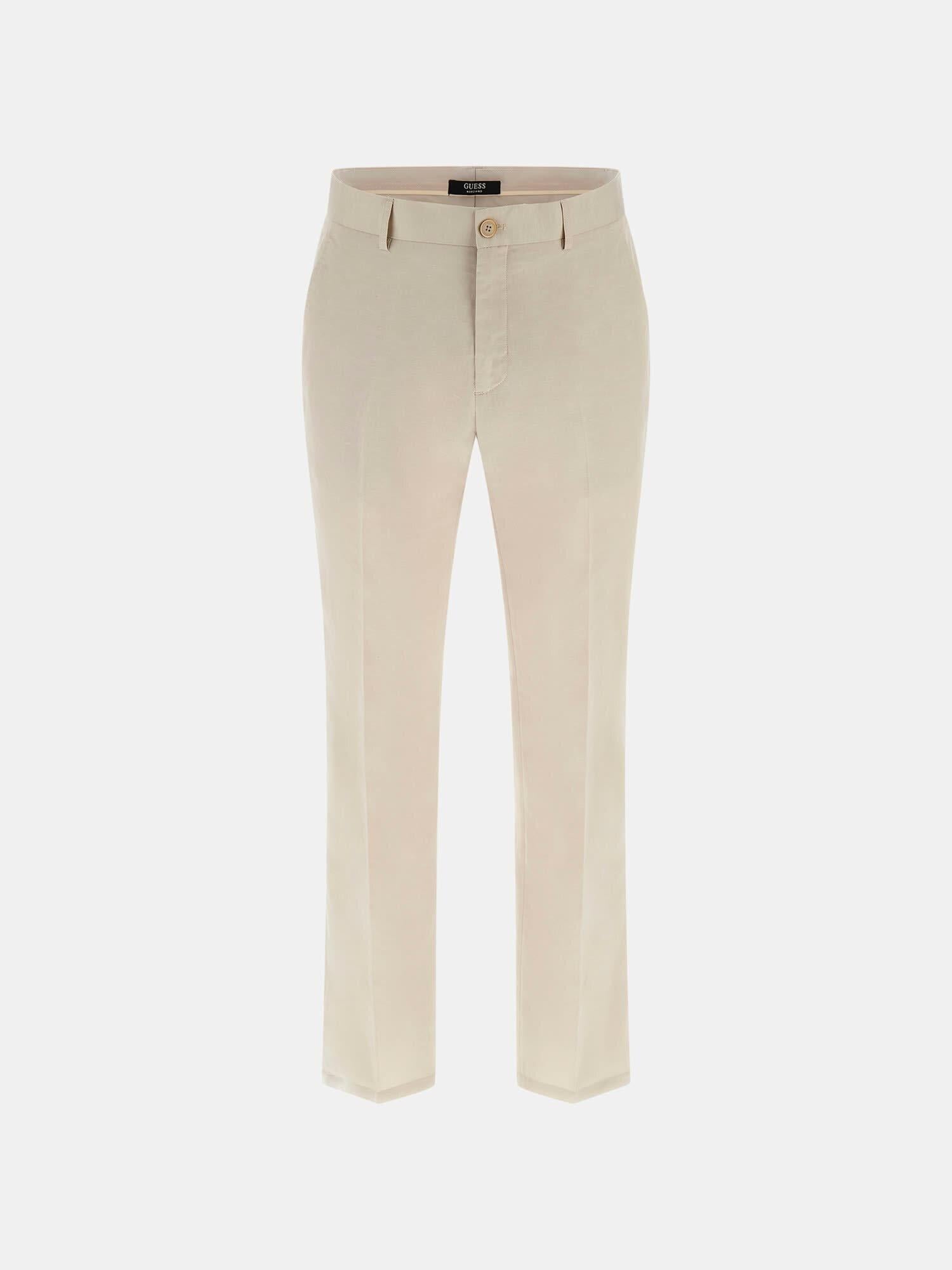Myron Erkek Keten Karışımlı Slim Fit Pantolon