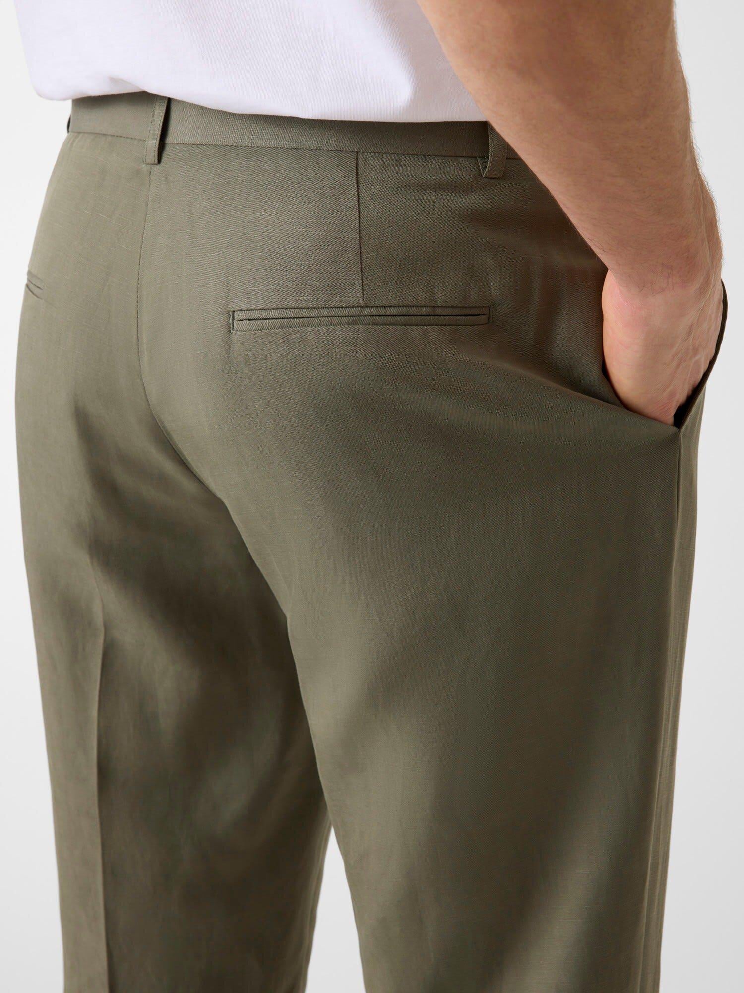 Myron Erkek Keten Karışımlı Slim Fit Pantolon