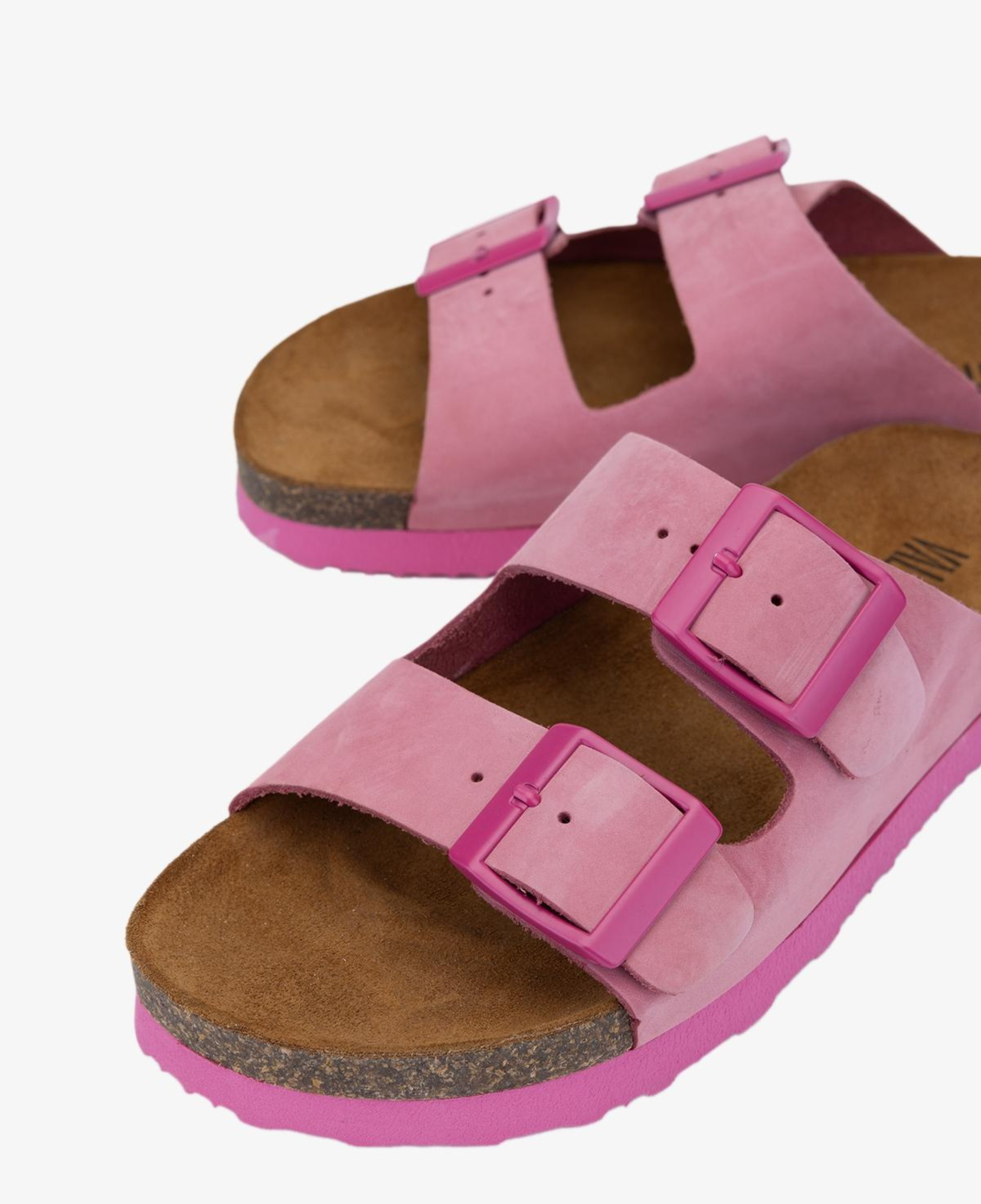 Valmenti Kadın Hakiki Deri Pembe Düz Terlik