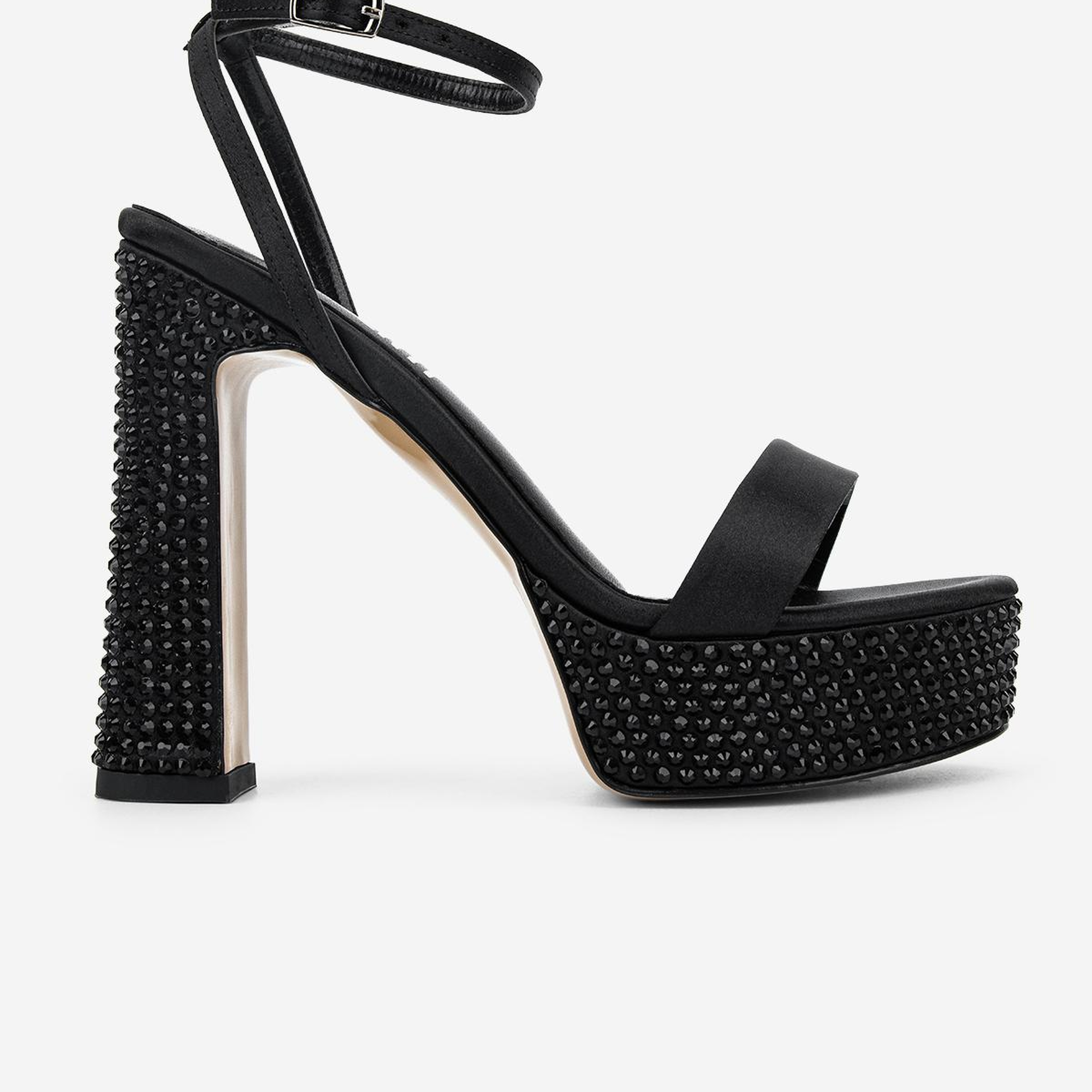 Valmenti Kadın Suni Deri Siyah Saten Night Shoes Ayakkabı