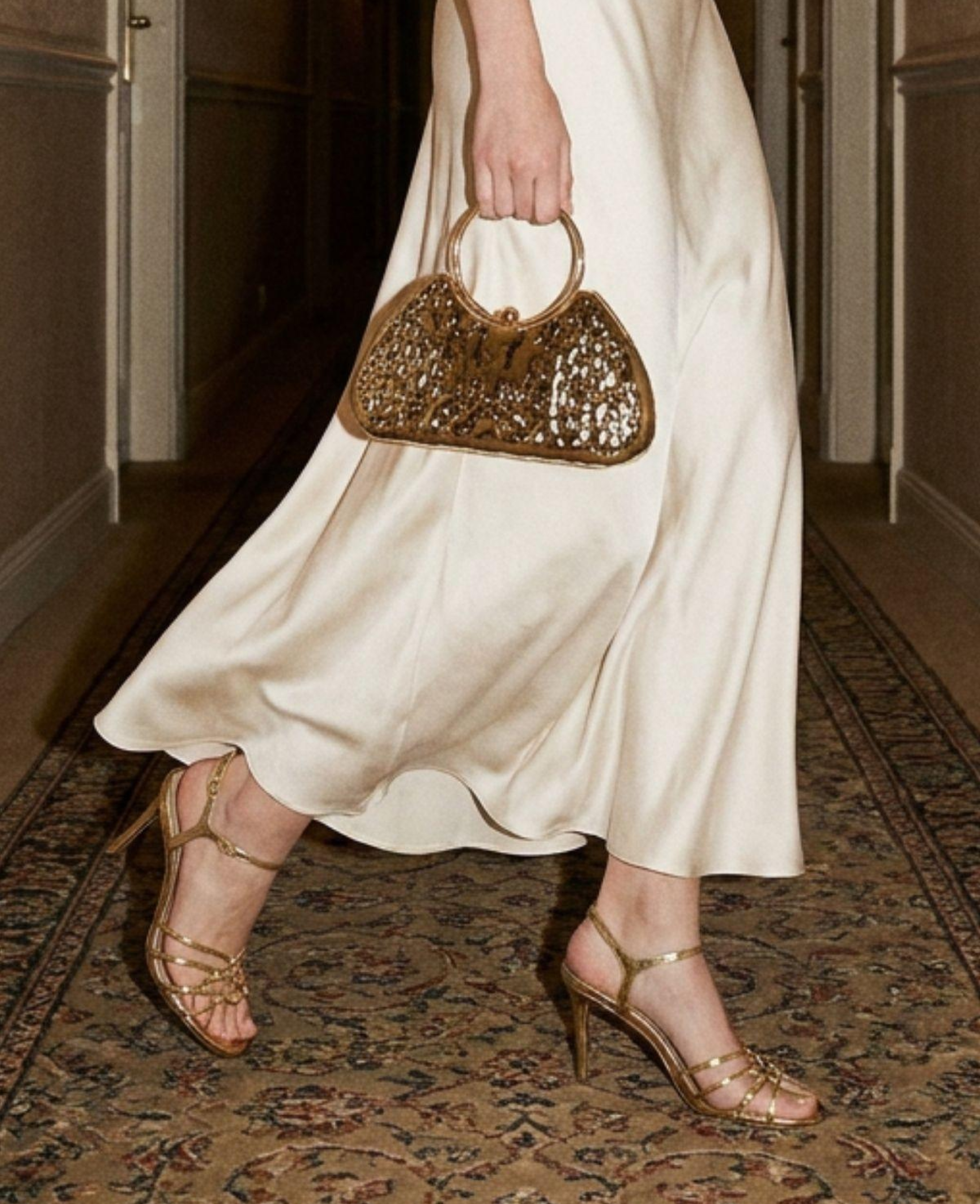 Valmenti Kadın Hakiki Deri Gold Night Shoes Ayakkabı