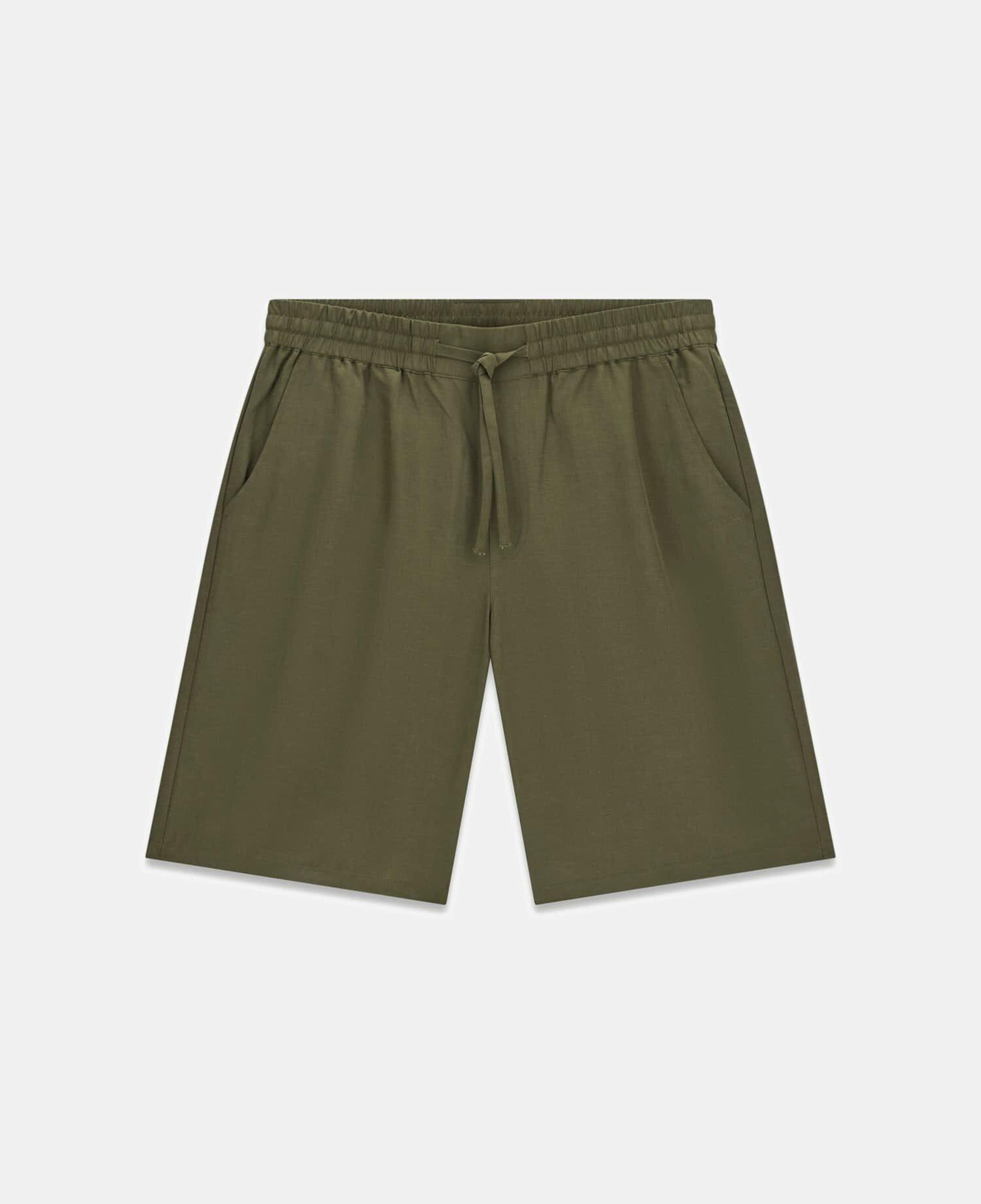 Slub Erkek Keten Karışımlı Loose Fit Şort