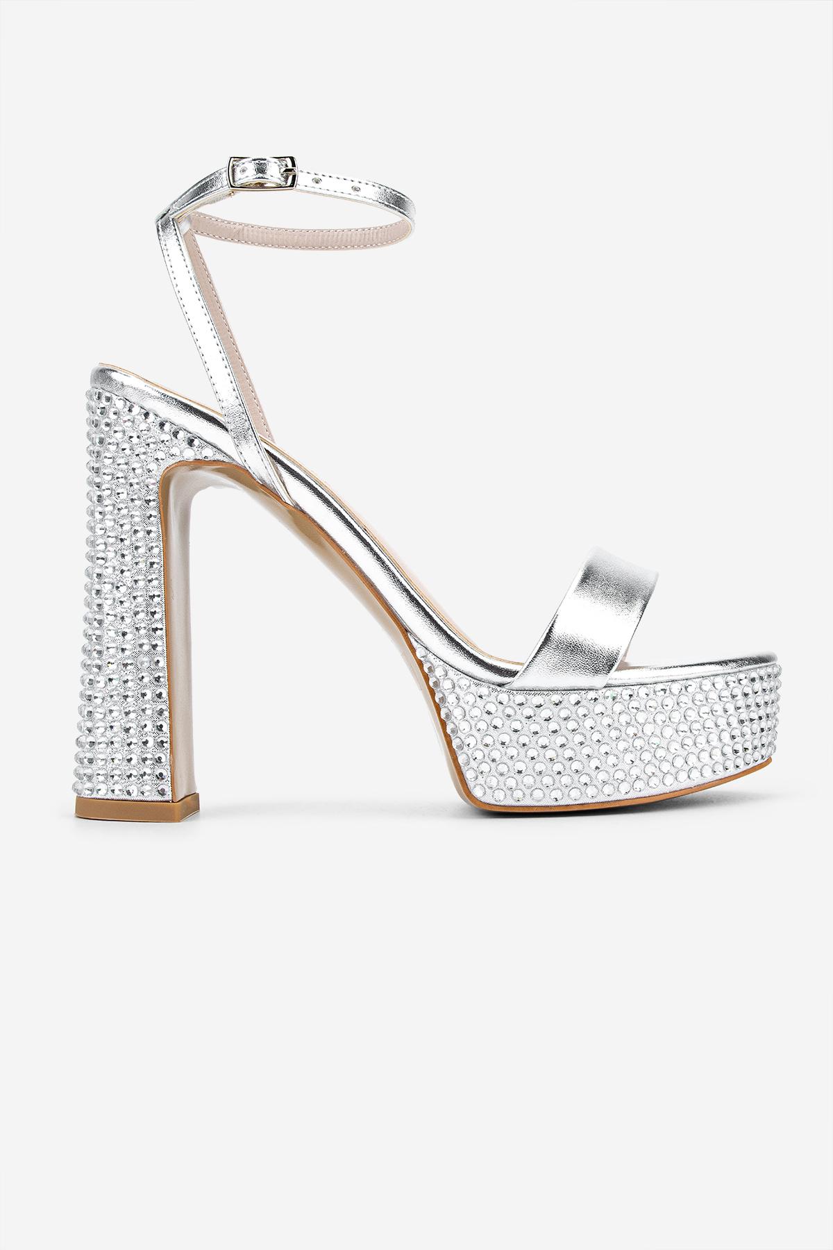 Valmenti Kadın Suni Deri Gri Night Shoes Ayakkabı