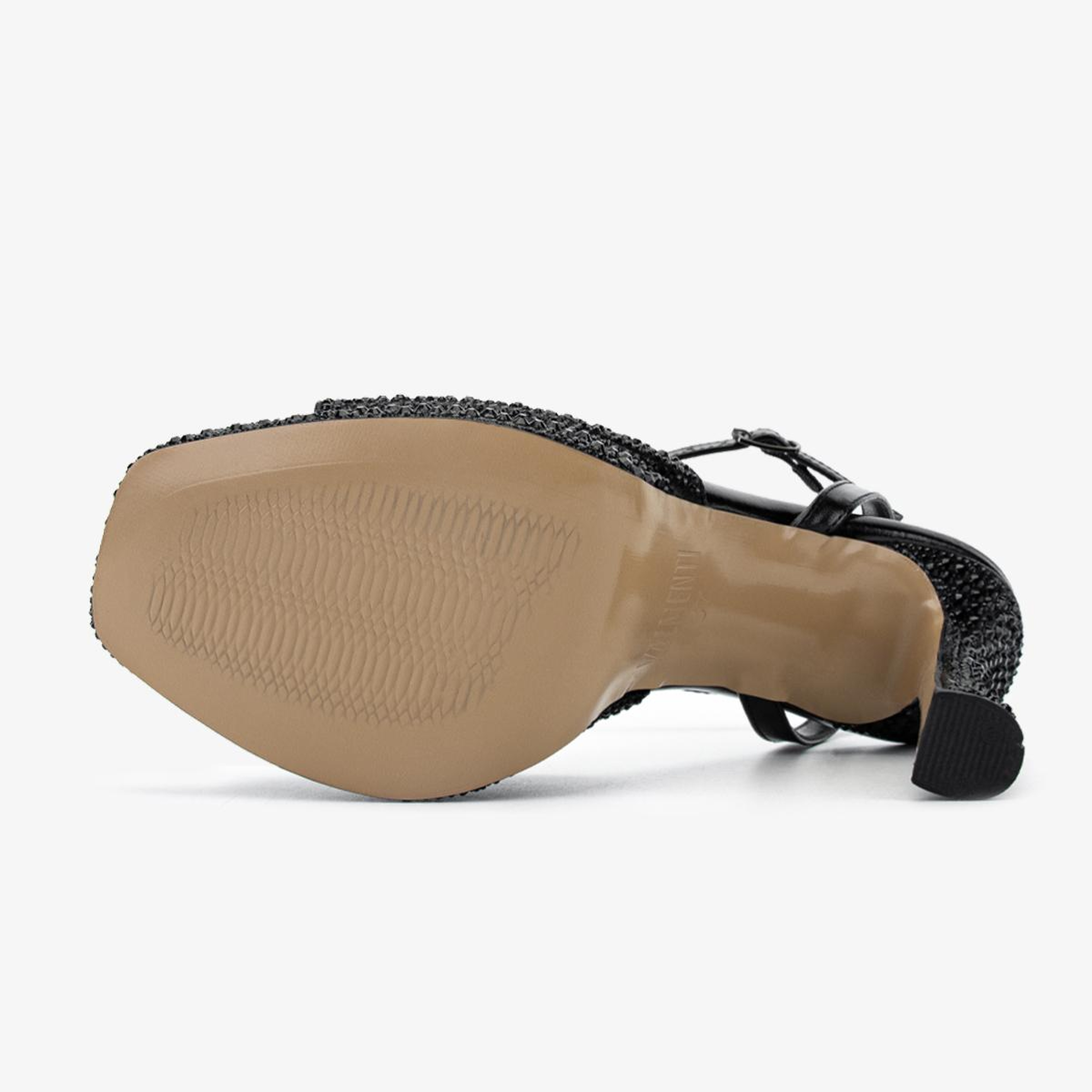 Valmenti Kadın Suni Deri Siyah Taşlı Night Shoes Ayakkabı