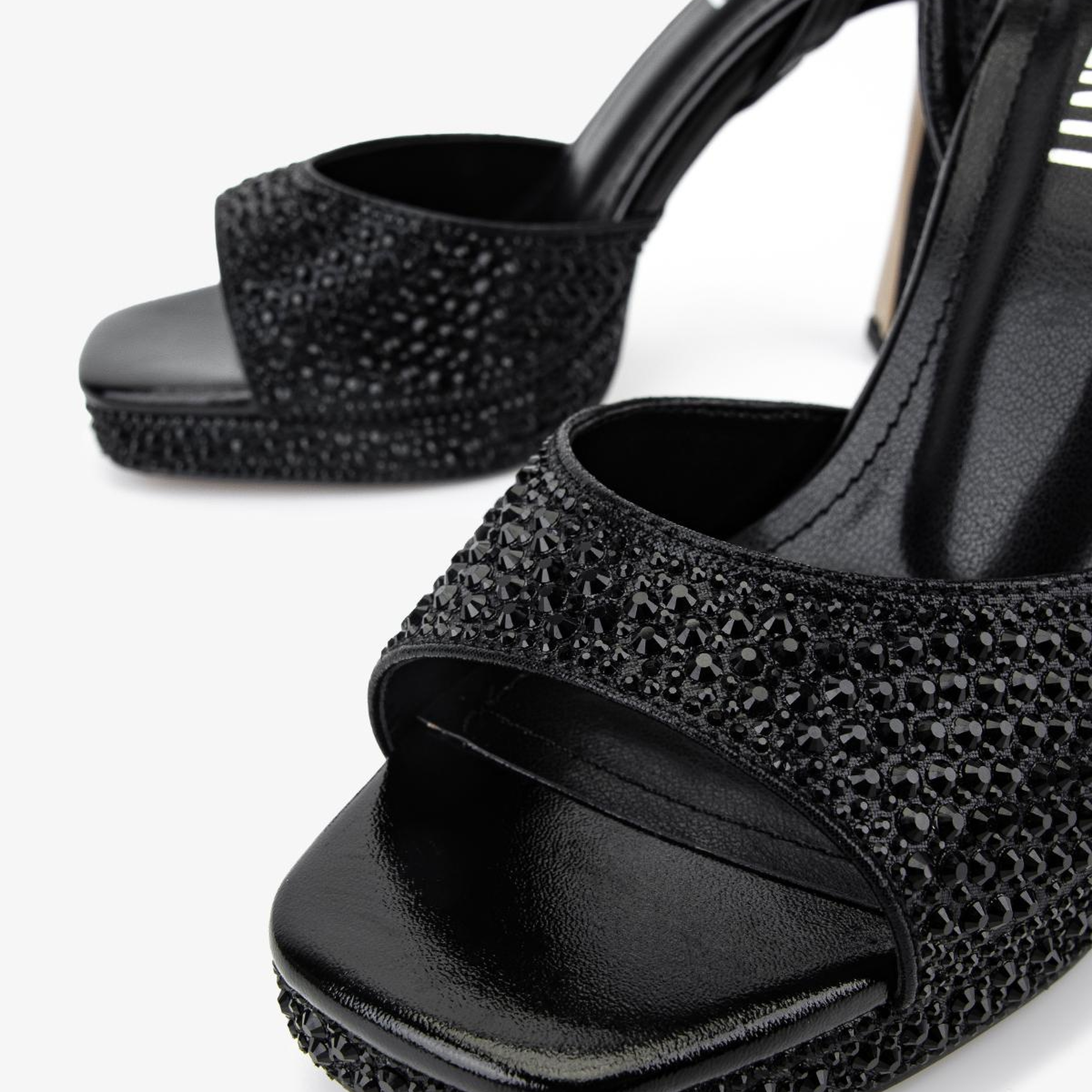 Valmenti Kadın Suni Deri Siyah Taşlı Night Shoes Ayakkabı