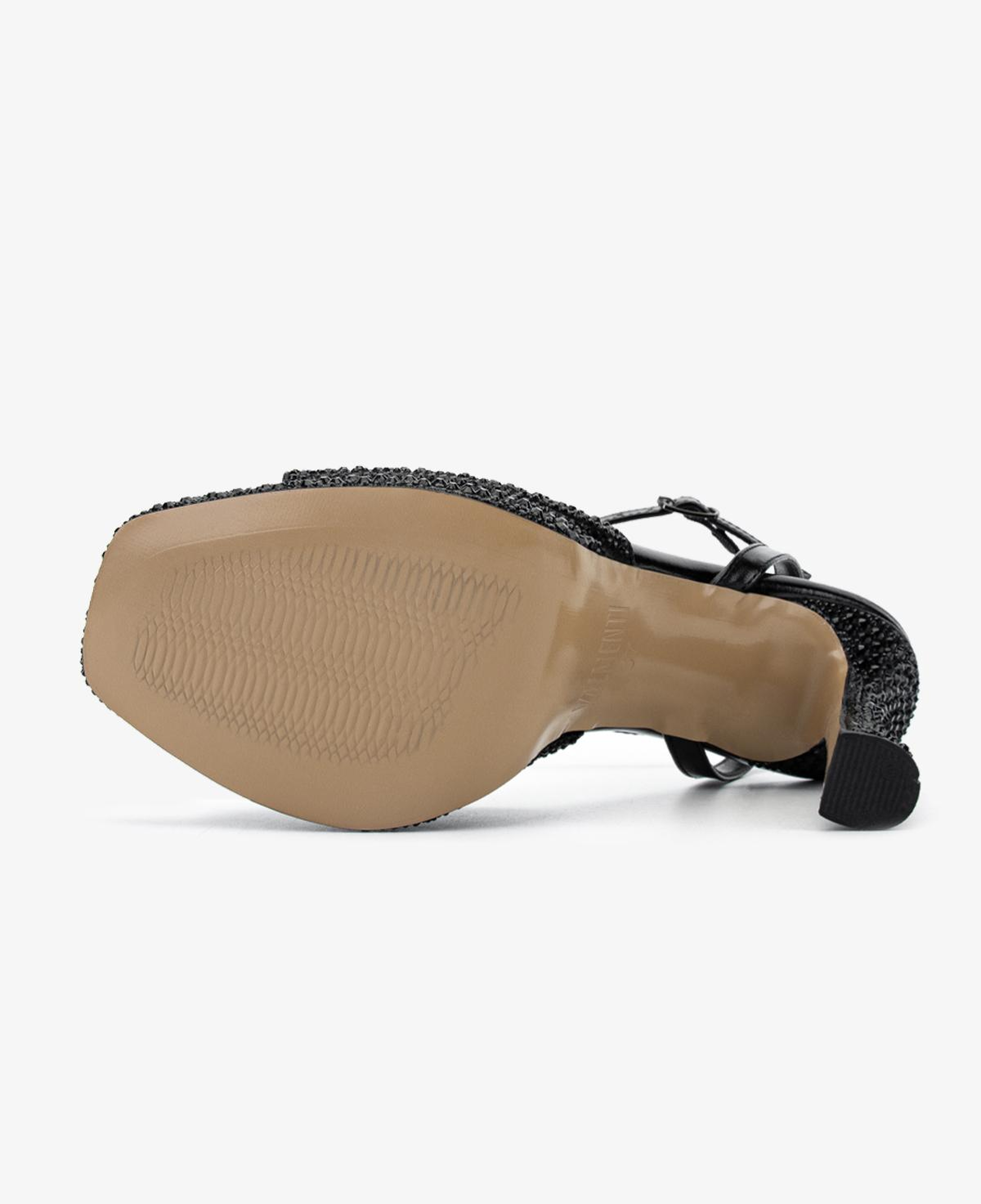 Valmenti Kadın Suni Deri Siyah Taşlı Night Shoes Ayakkabı
