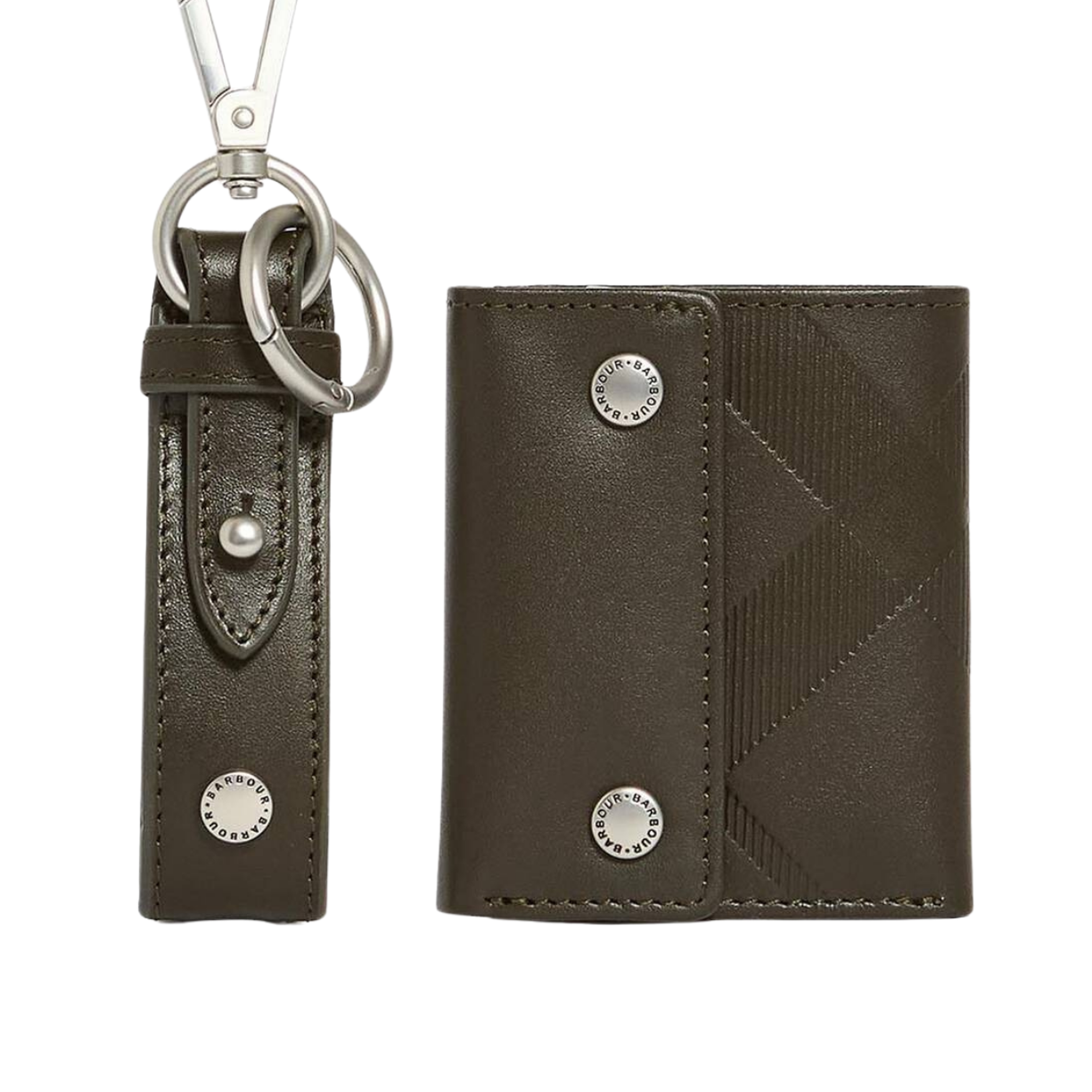Barbour Brunton Deri Cüzdan & Anahtarlık Hediye Seti