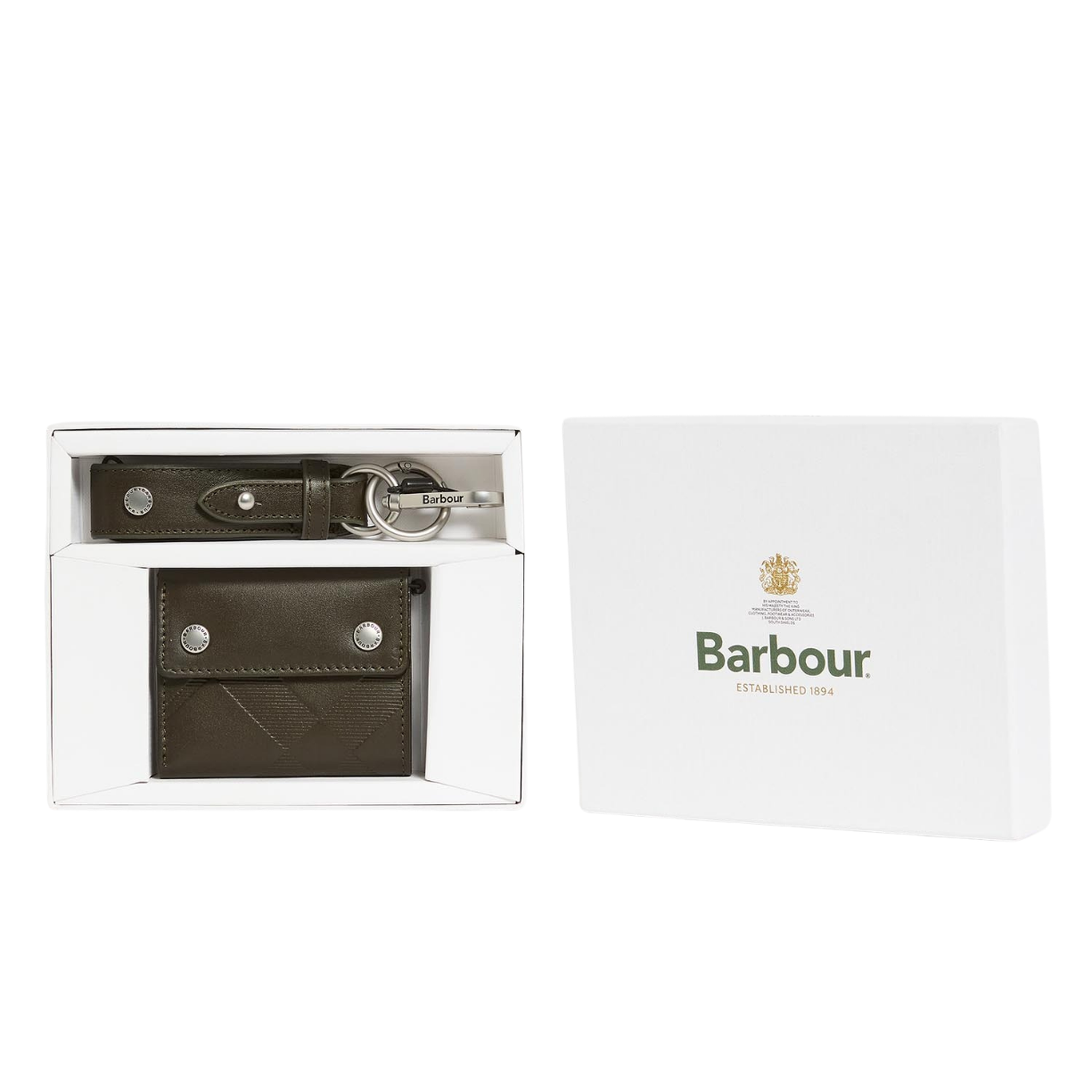 Barbour Brunton Deri Cüzdan & Anahtarlık Hediye Seti