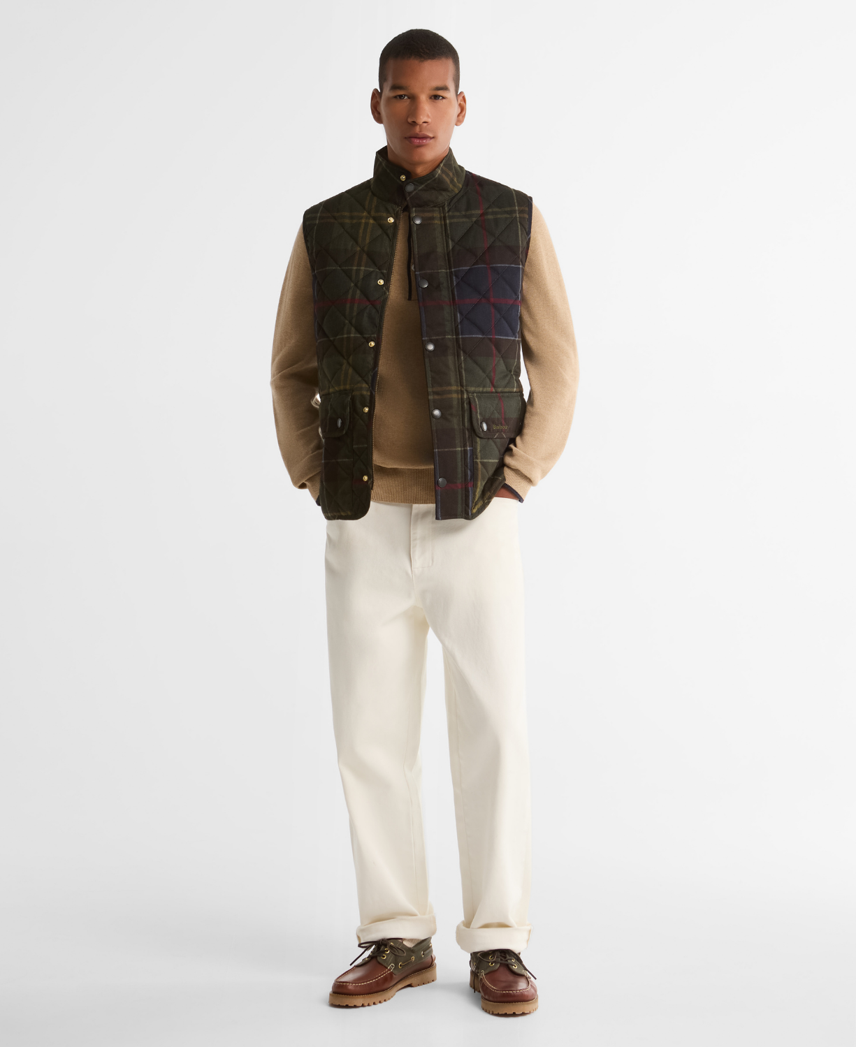 Barbour Icons Tartan Lowerdale Kapitone Yelek