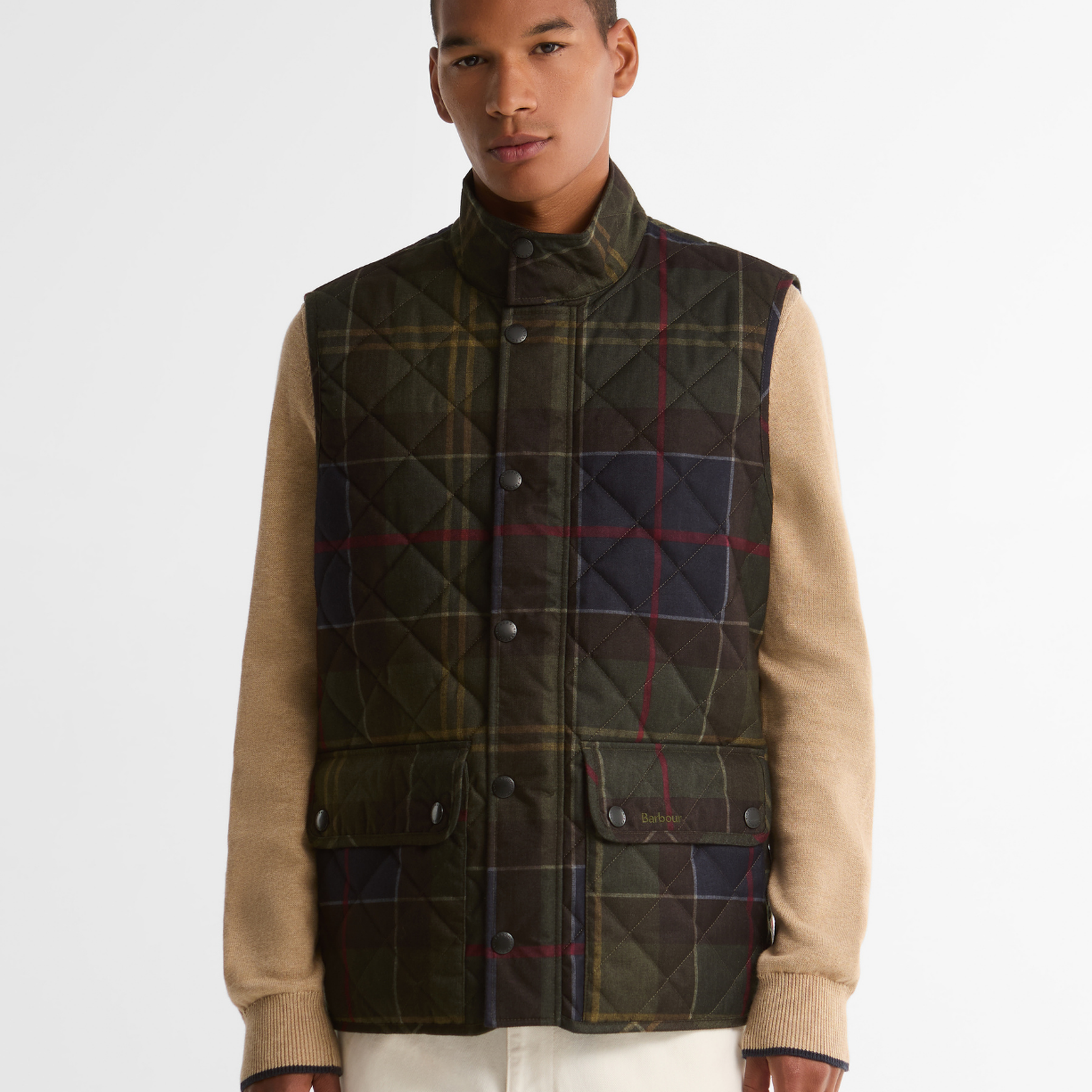 Barbour Icons Tartan Lowerdale Kapitone Yelek