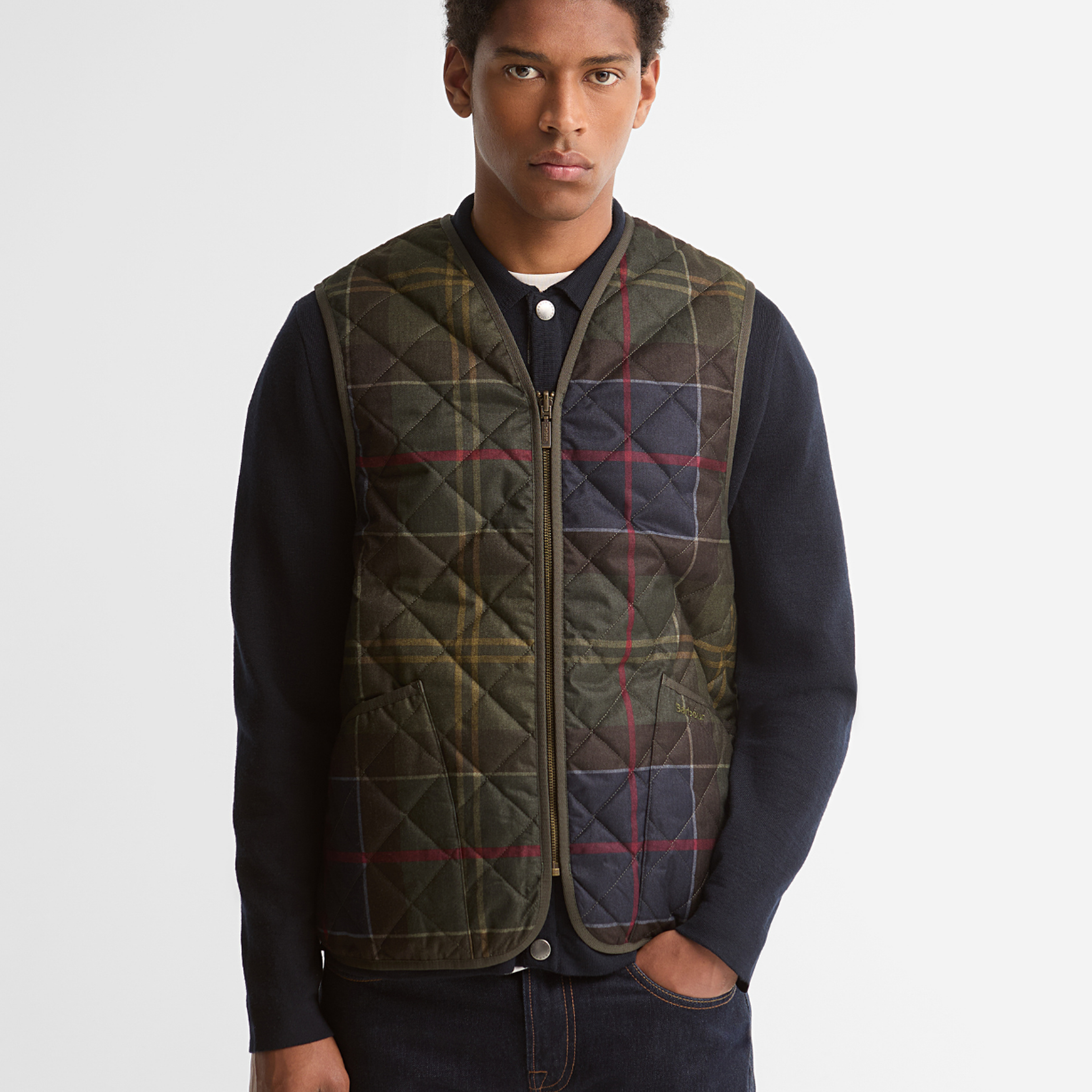 Barbour Icons Tartan Kapitone İç Yelek