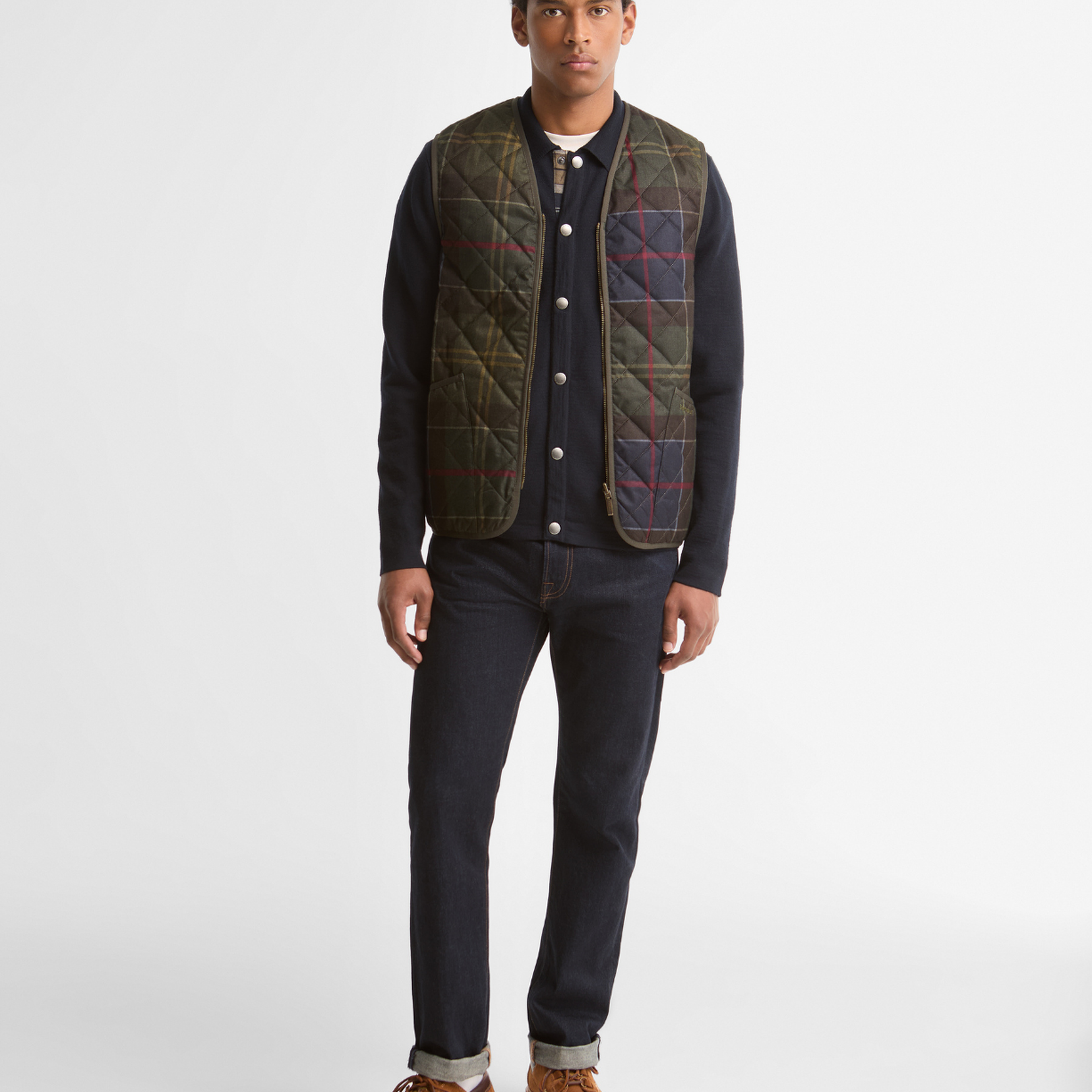 Barbour Icons Tartan Kapitone İç Yelek