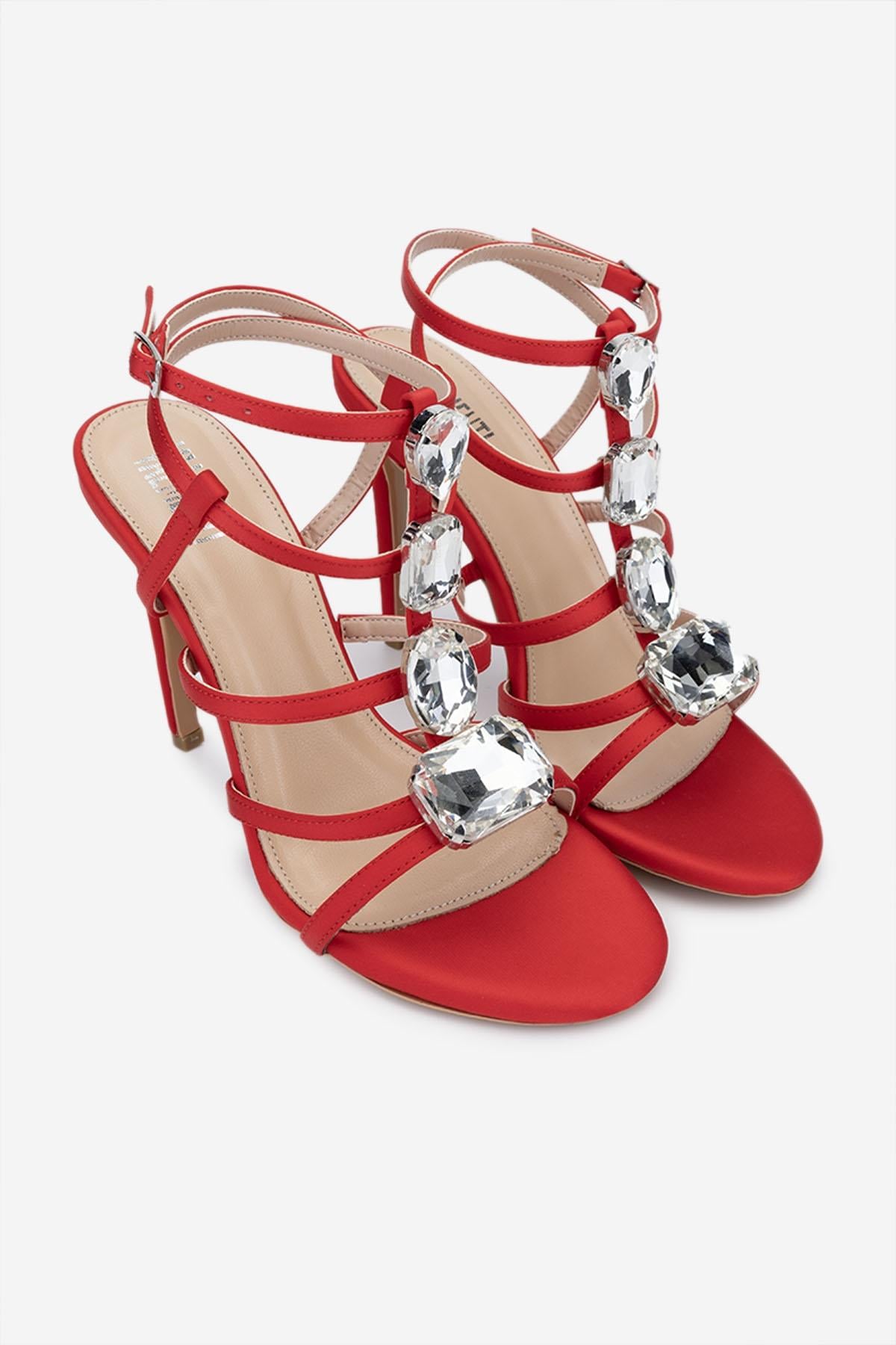 Valmenti Kadın Suni Deri Kırmızı Night Shoes