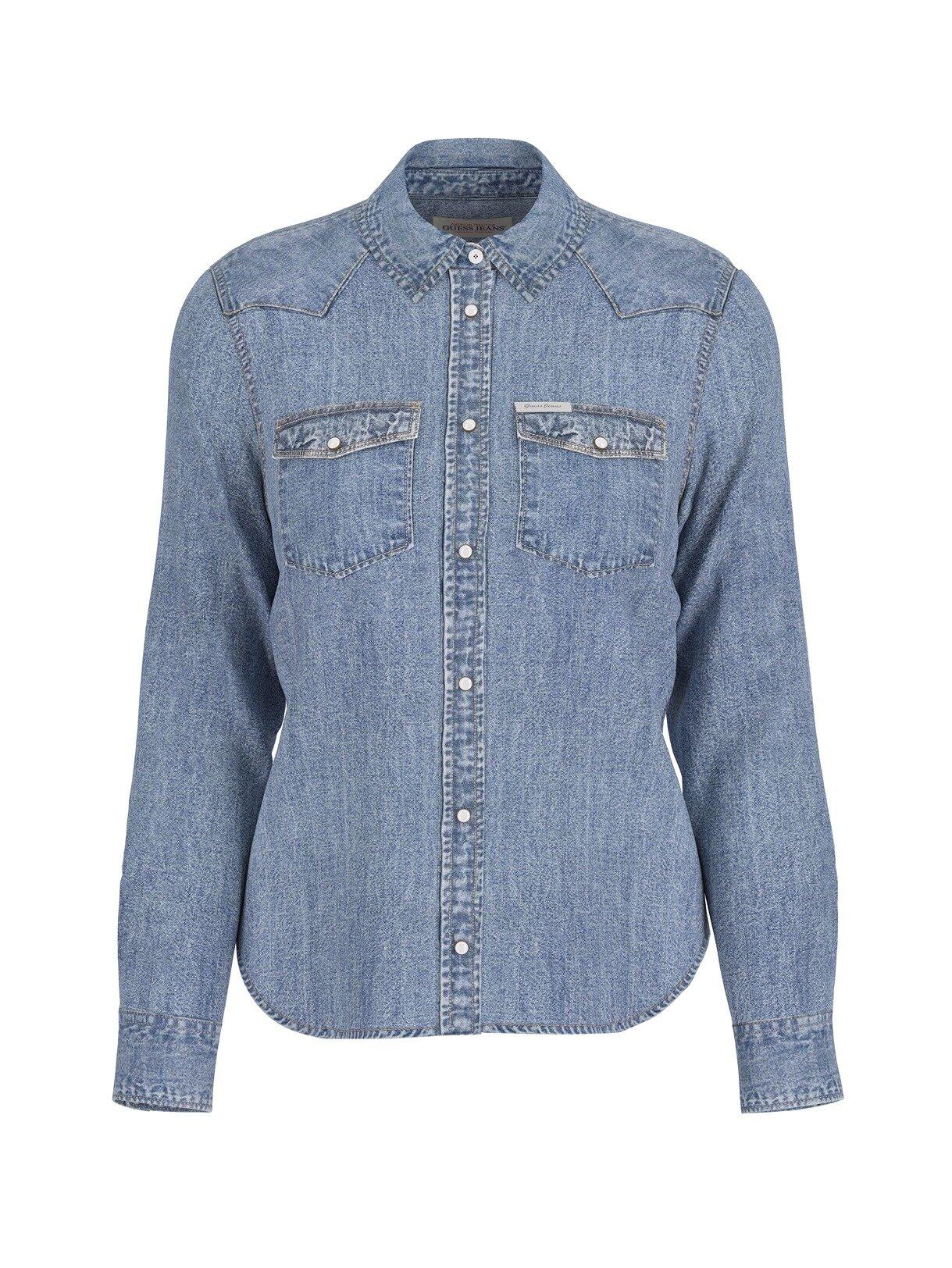 Gj Slim Ls Denim Kadın Denim Gömlek