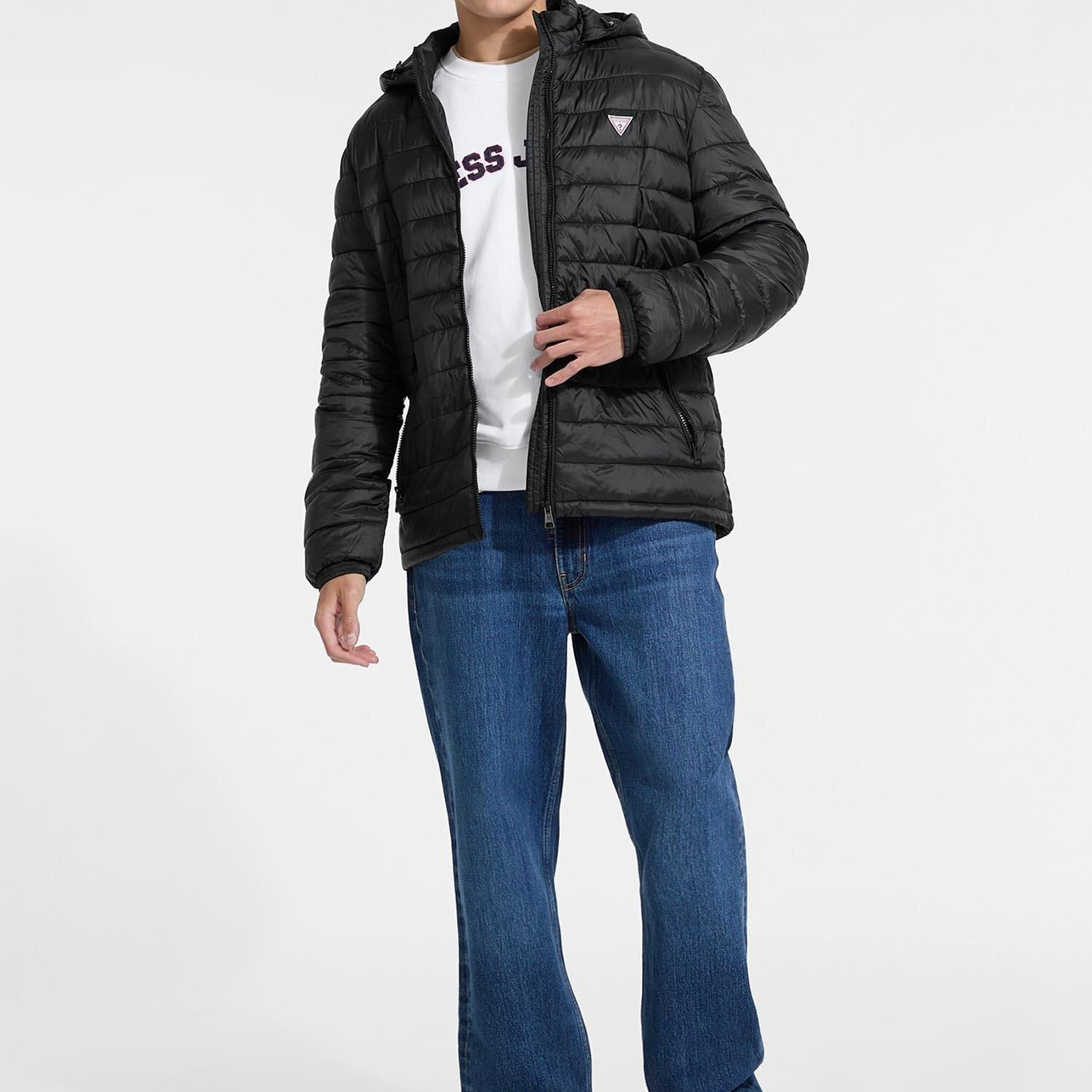 Guess Jeans Hooded Erkek Mont