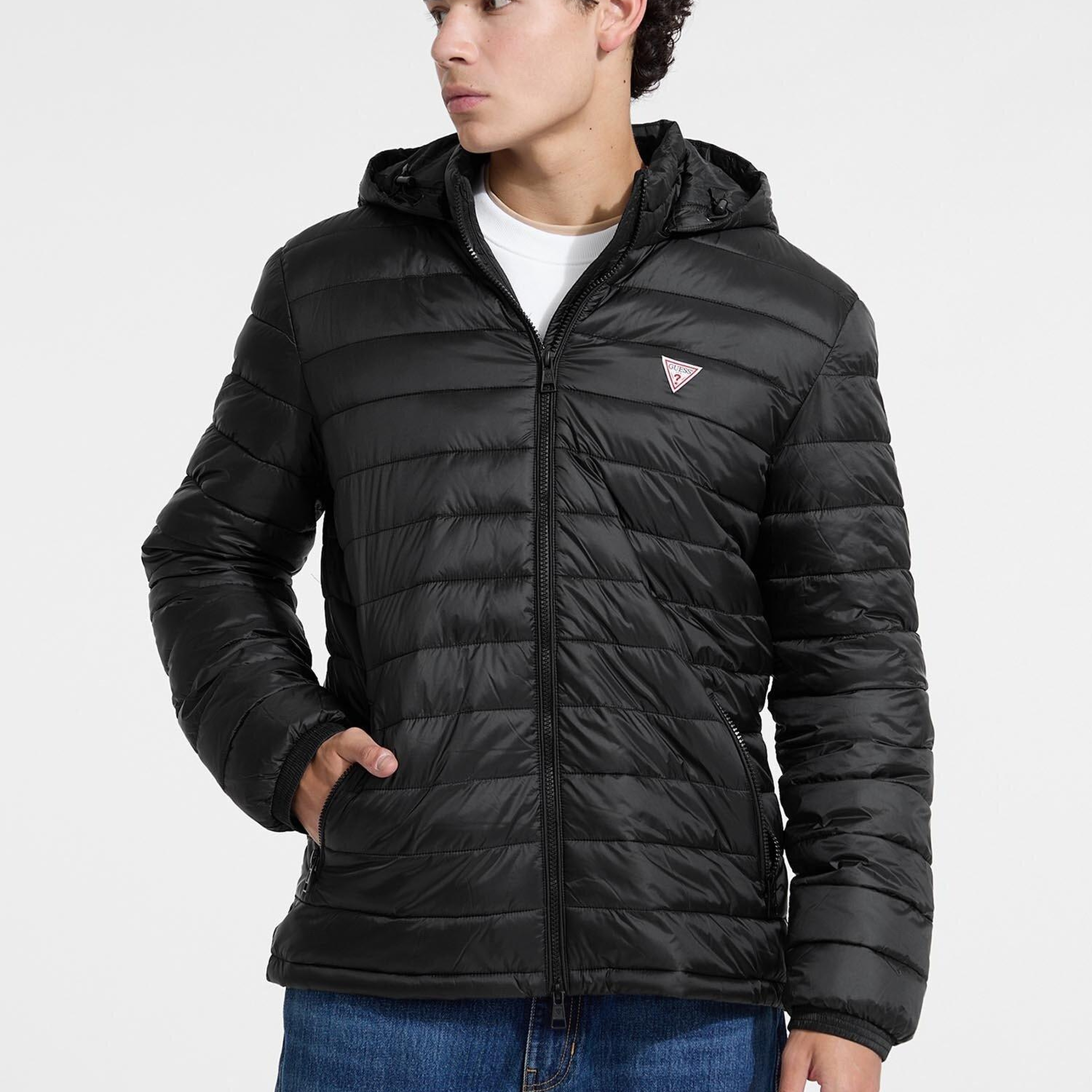 Guess Jeans Hooded Erkek Mont
