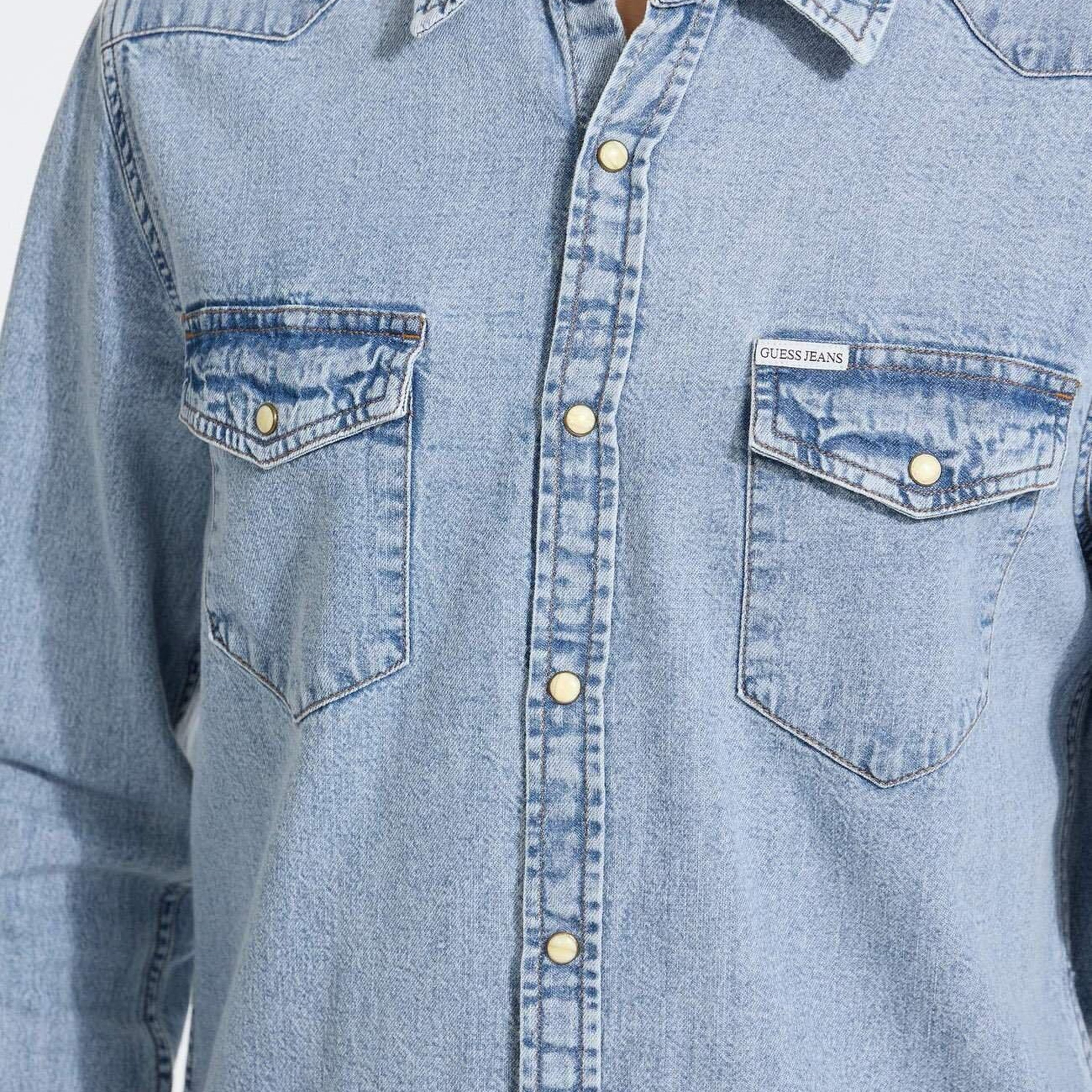 Gj Slim Ls Erkek Regular Fit Denim Gömlek