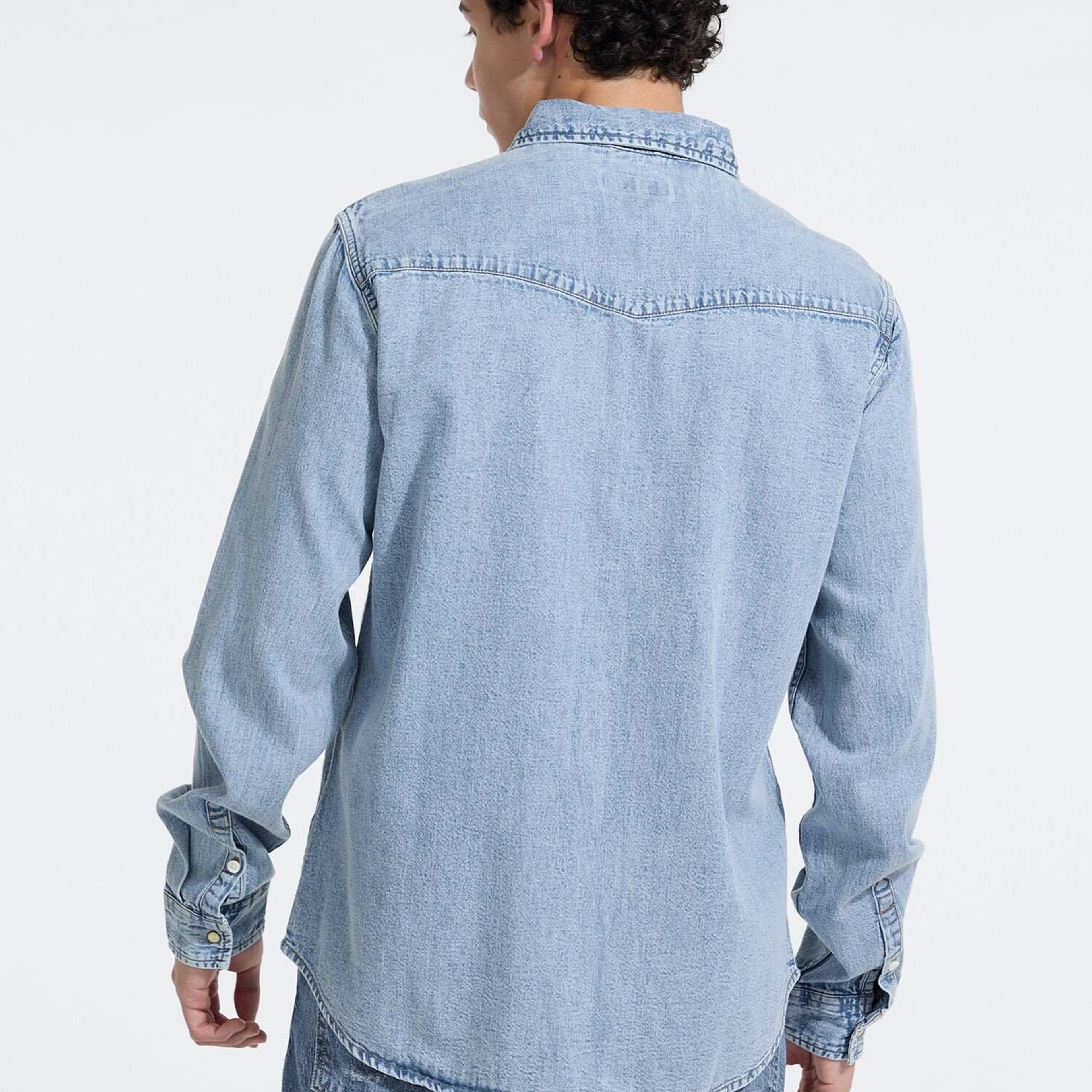 Gj Slim Ls Erkek Regular Fit Denim Gömlek