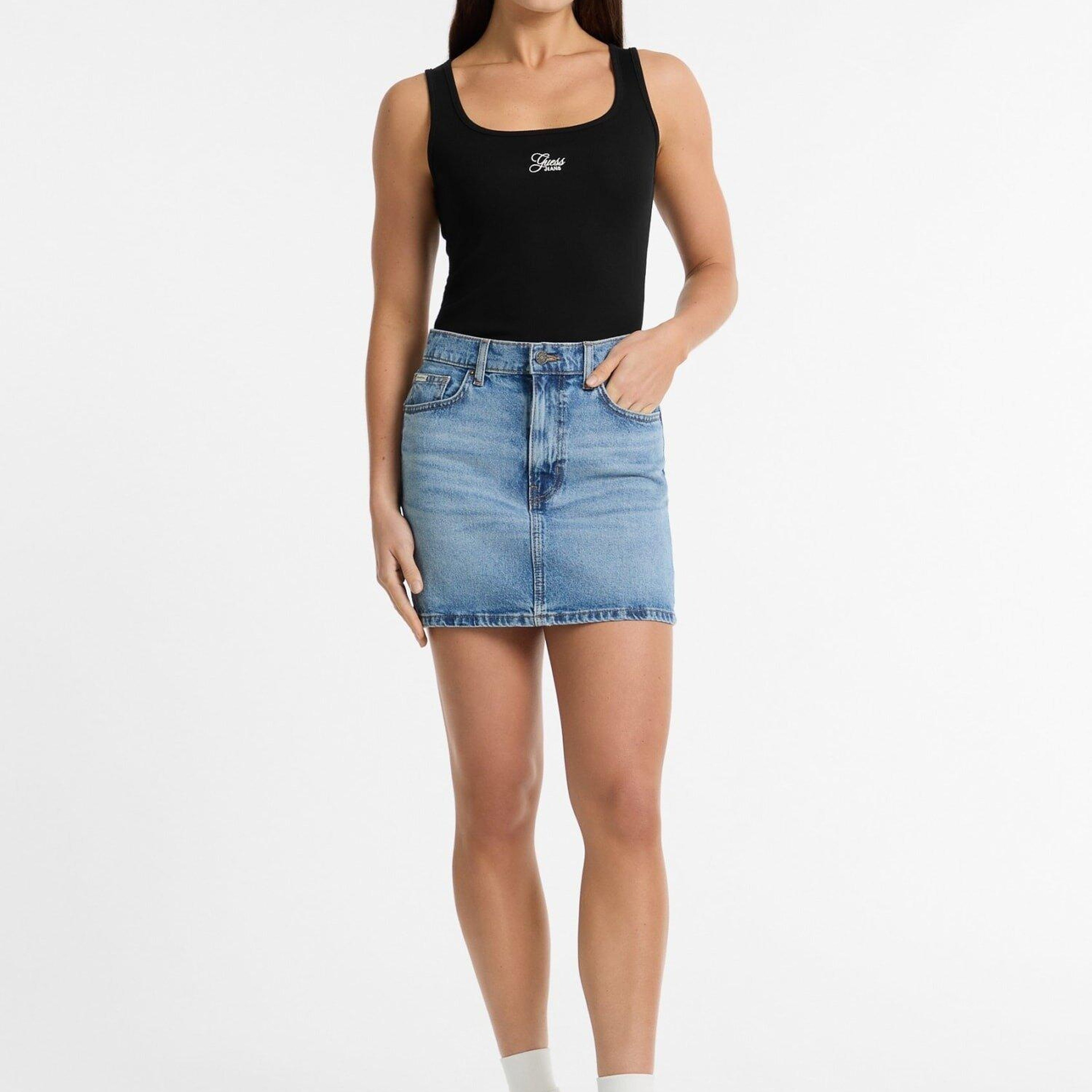 Guess Jeans Classic Kadın Denim Etek