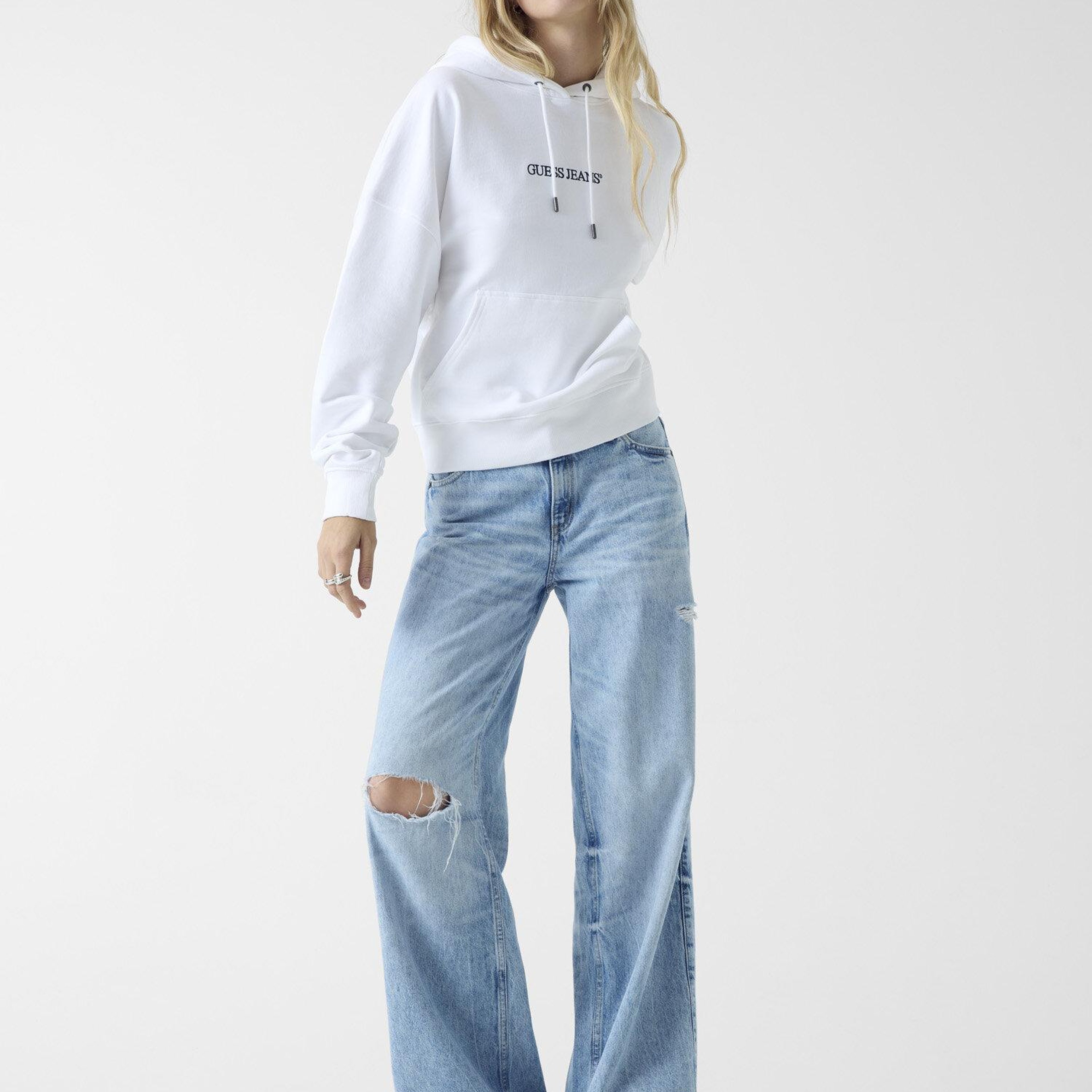 Gj Over Hood Embro Kadın Sweatshirt