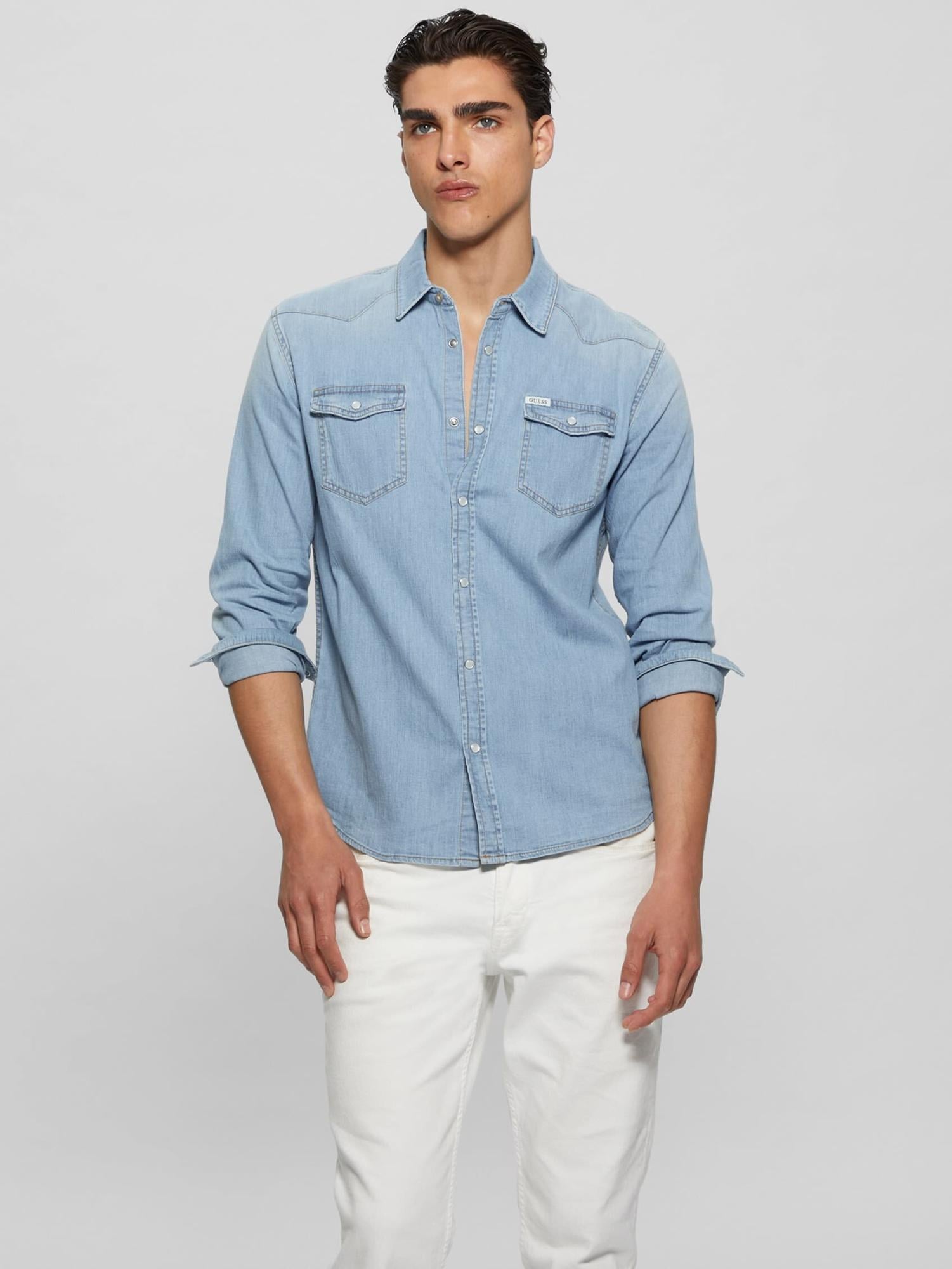 Truckee Erkek Slim Fit Denim Gömlek