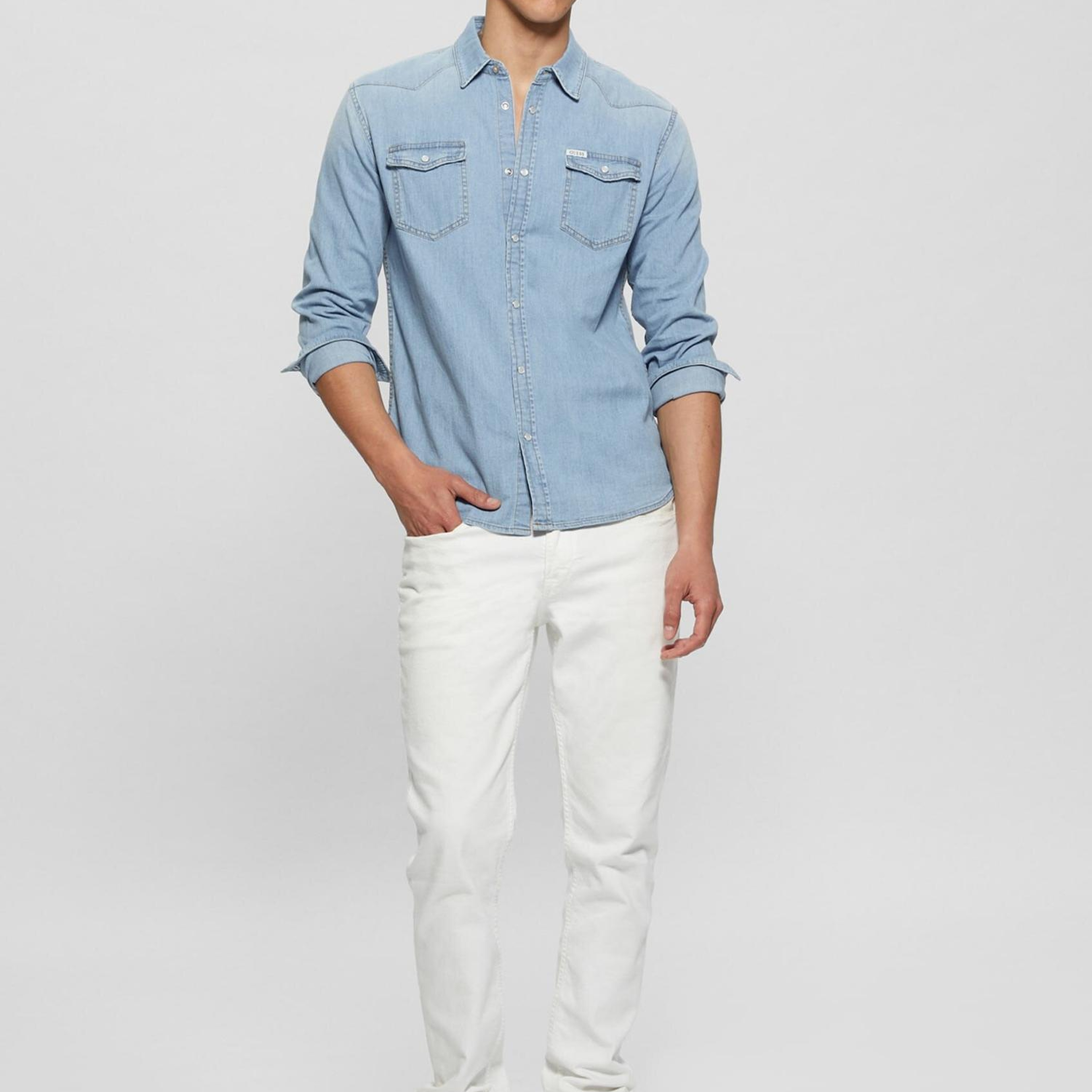 Truckee Erkek Slim Fit Denim Gömlek