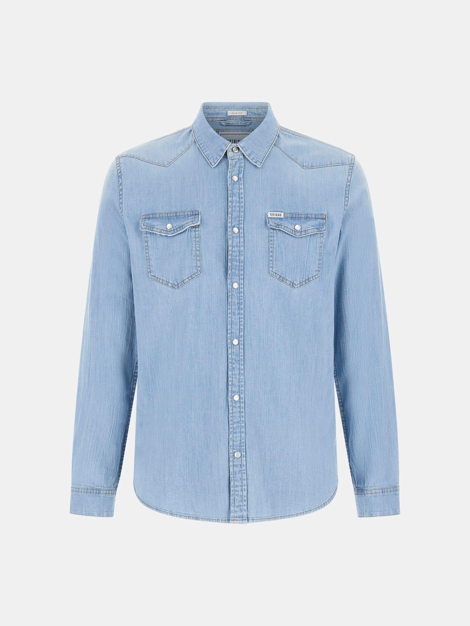 Truckee Erkek Slim Fit Denim Gömlek