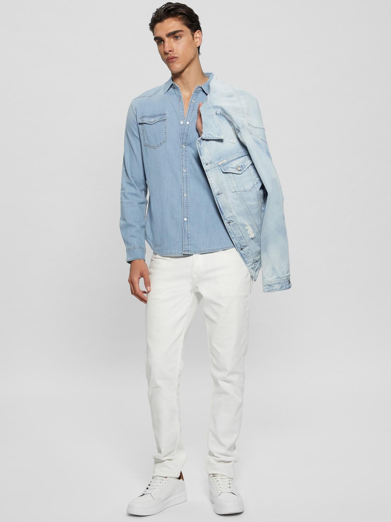 Truckee Erkek Slim Fit Denim Gömlek