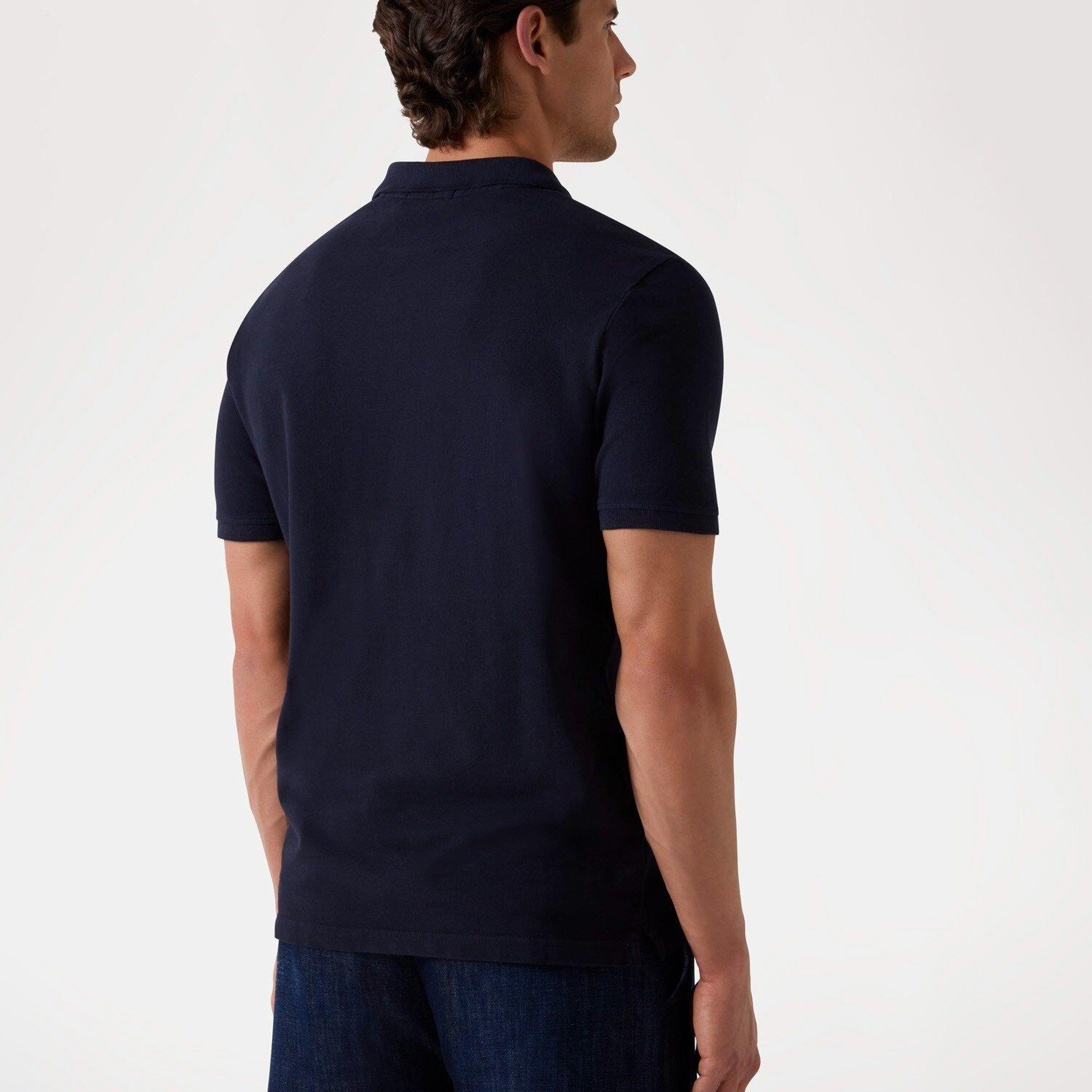Washed Erkek Slim Fit Polo T-shirt