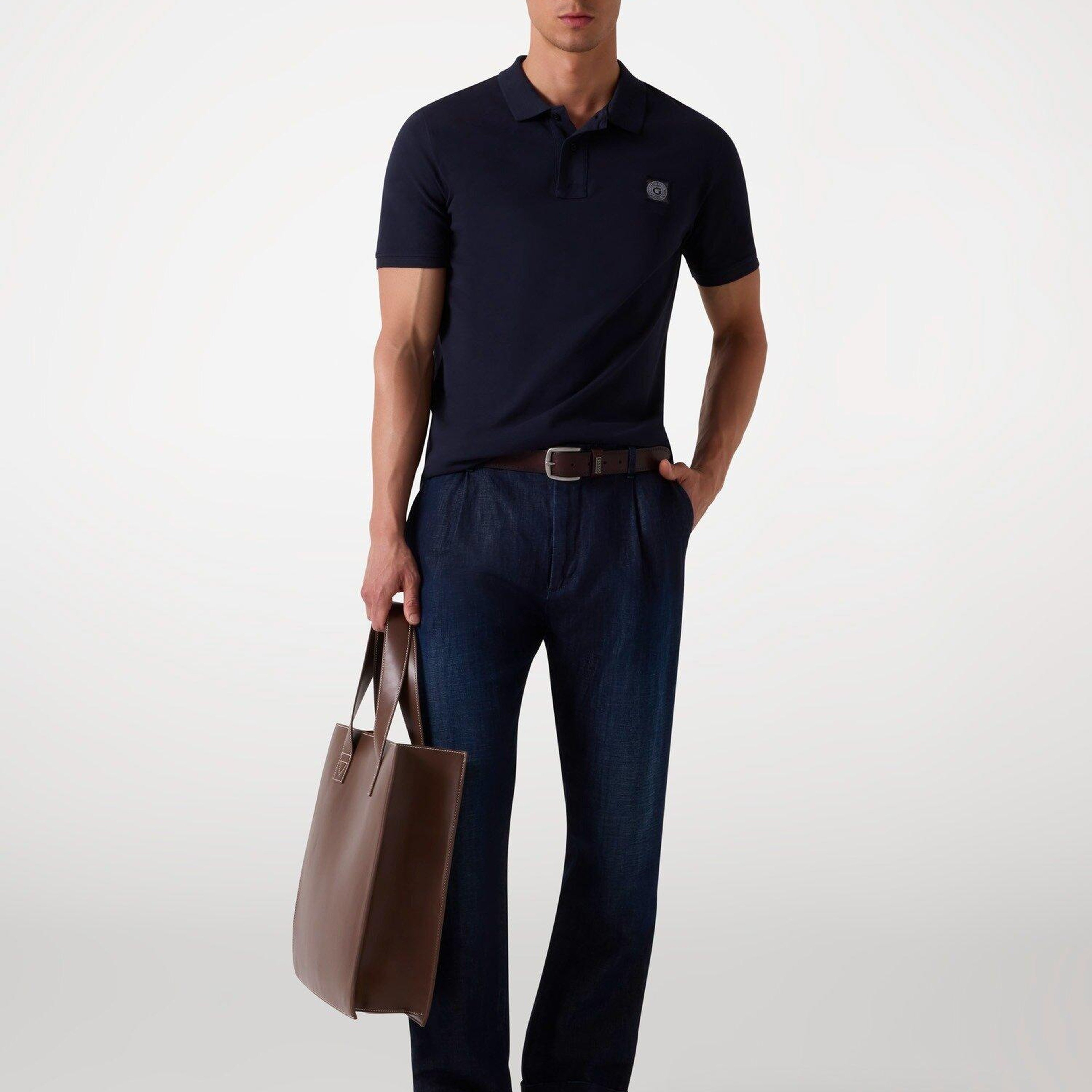 Washed Erkek Slim Fit Polo T-shirt