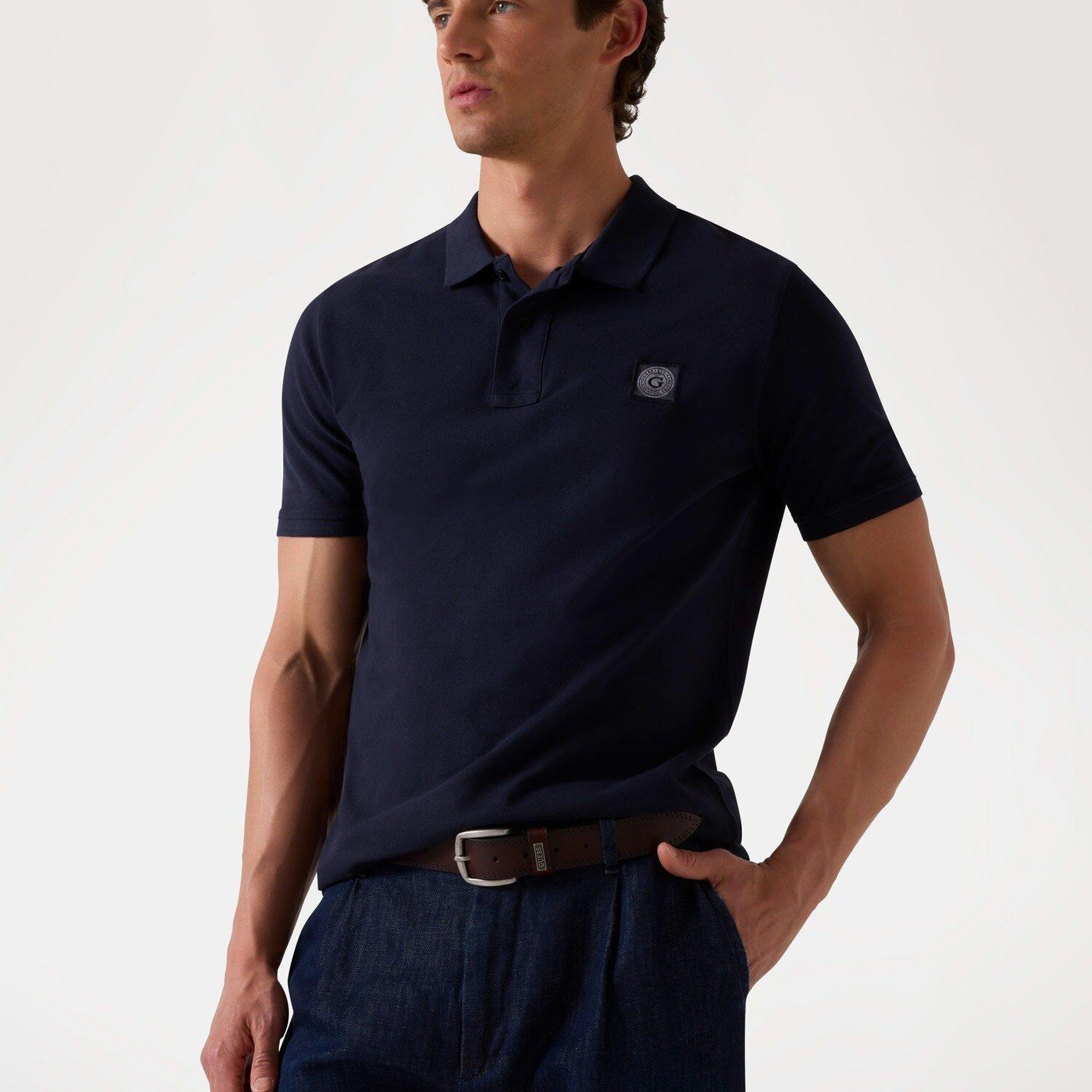Washed Erkek Slim Fit Polo T-shirt