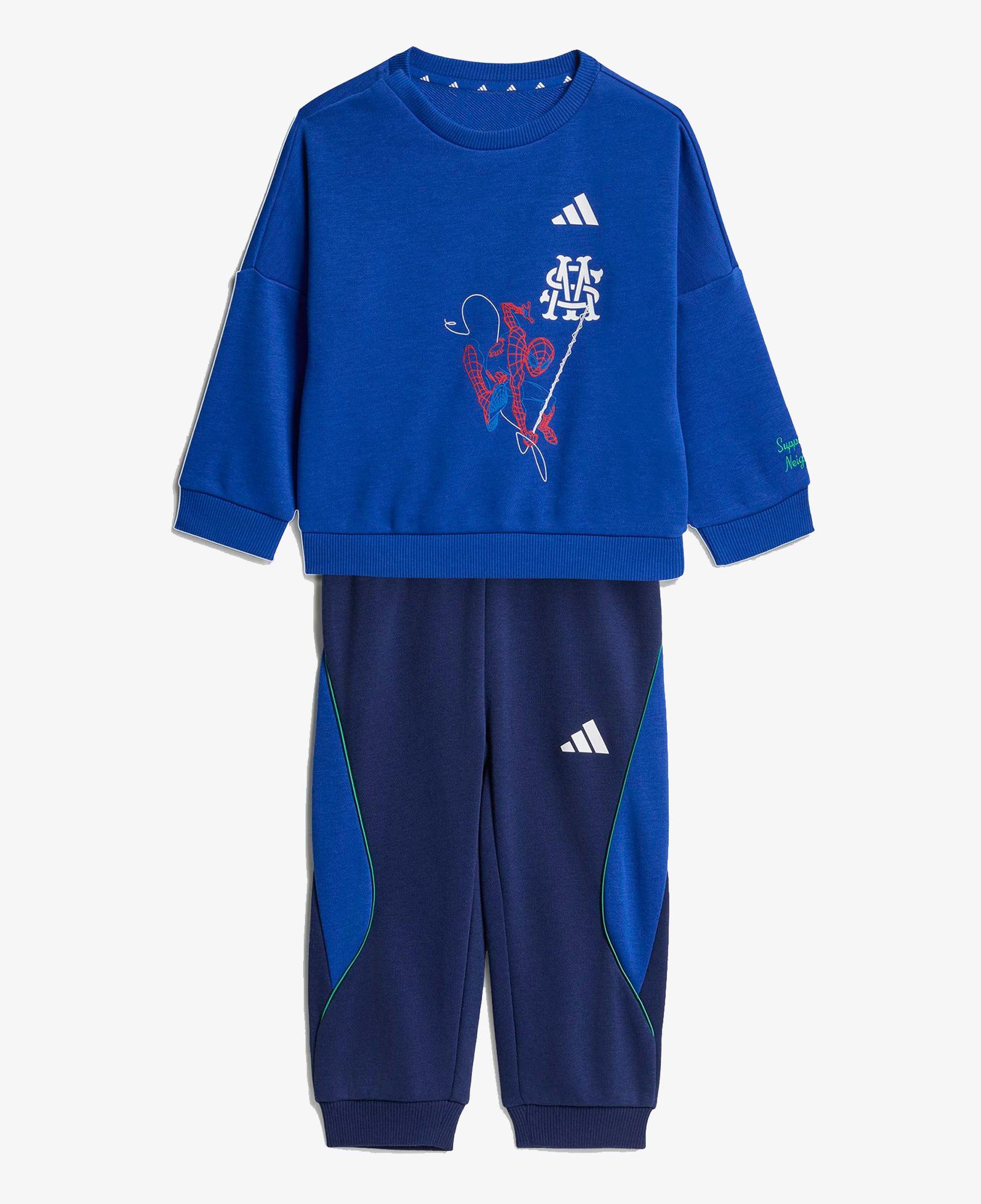 adidas I Mrvl Sm Jog Çocuk Mavi Eşofman Takımı