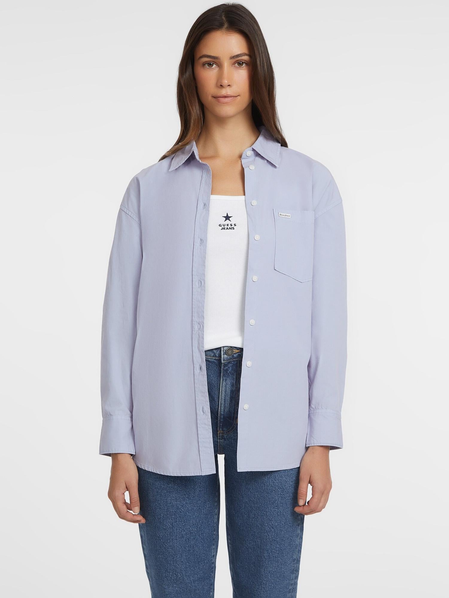 Guess Jeans Ls Os Kadın Regular Fit Gömlek