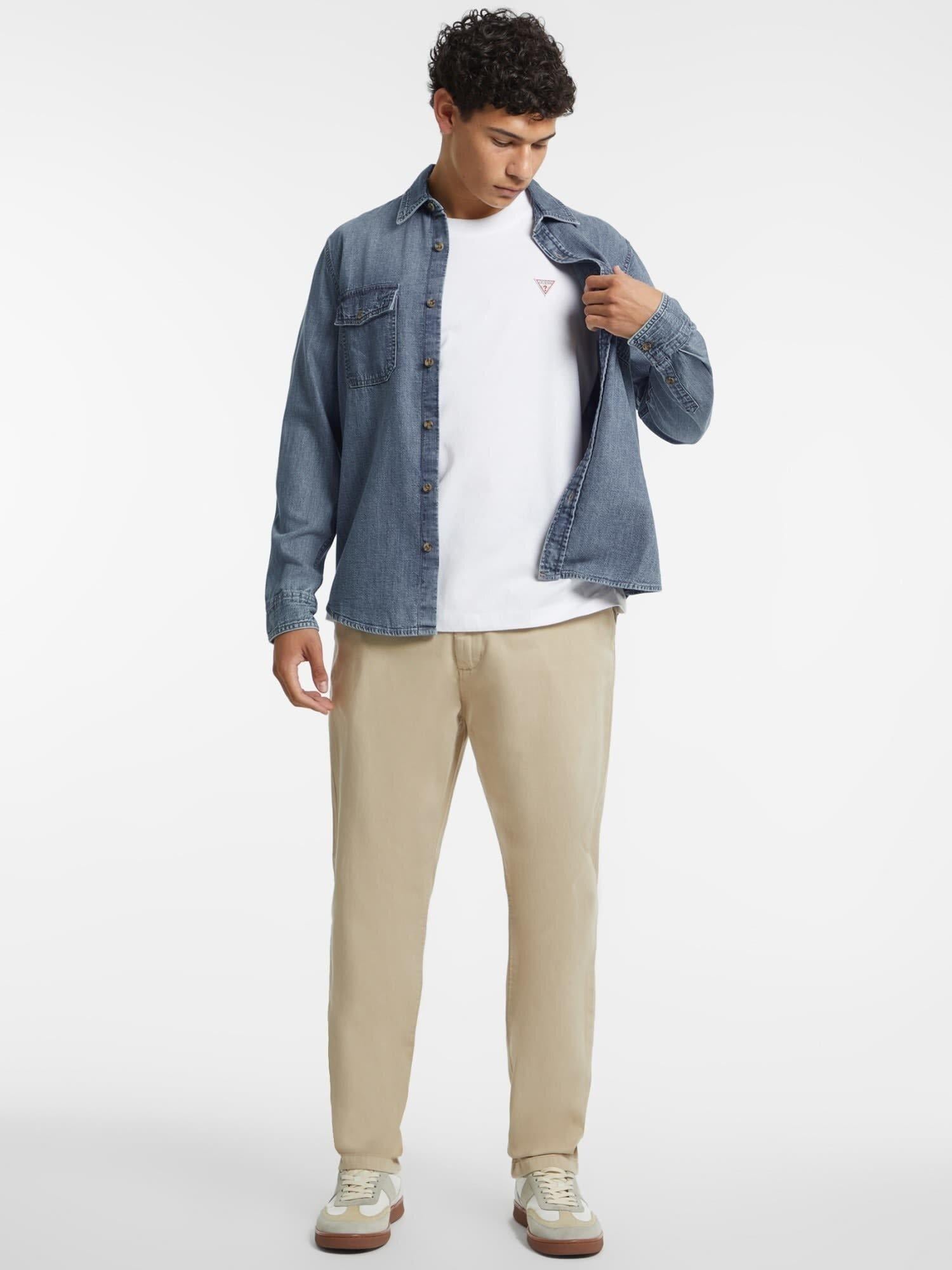 Guess Jeans Erkek Regular Fit Denim Gömlek