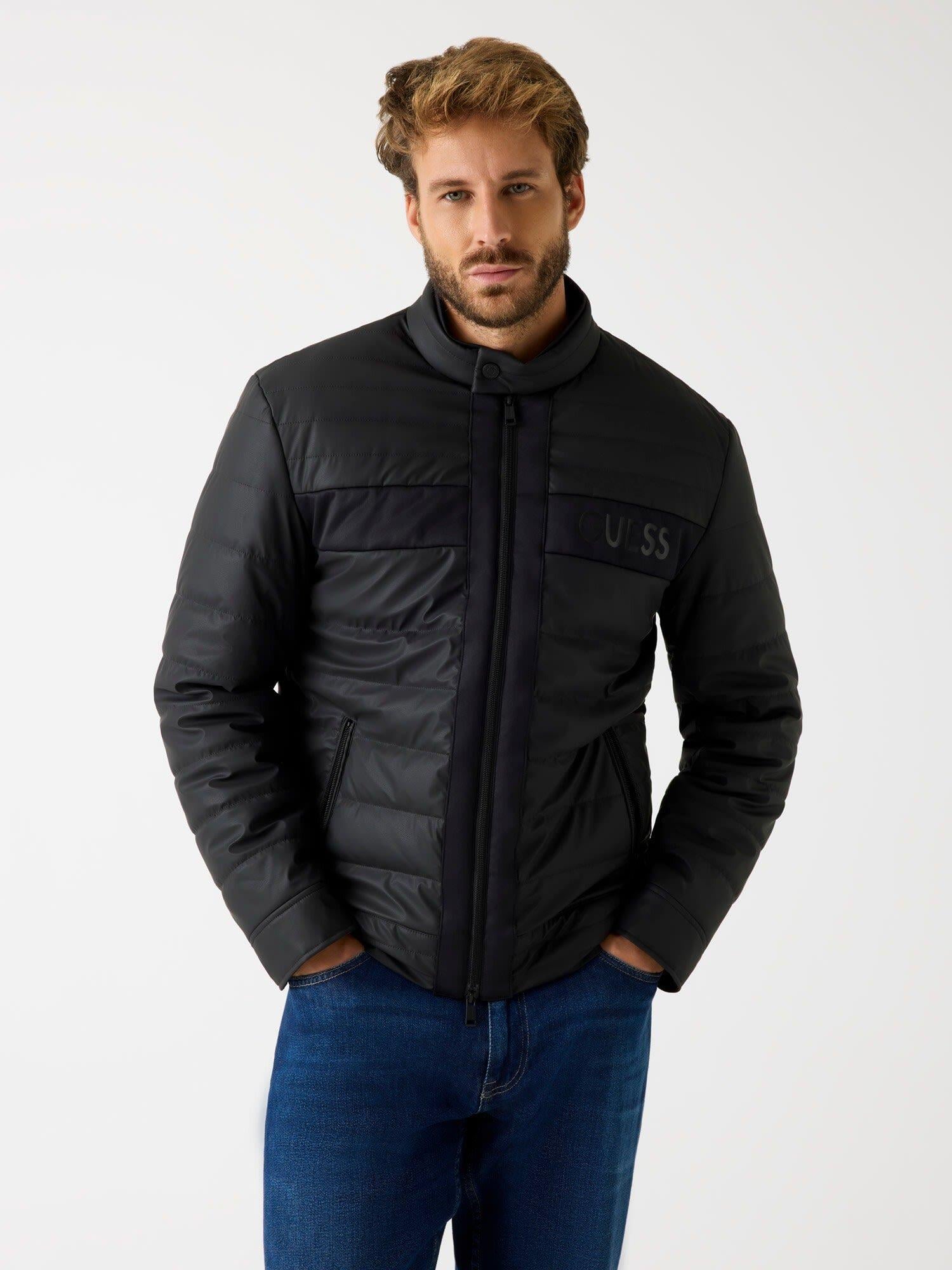 Quilted Erkek Biker Ceket