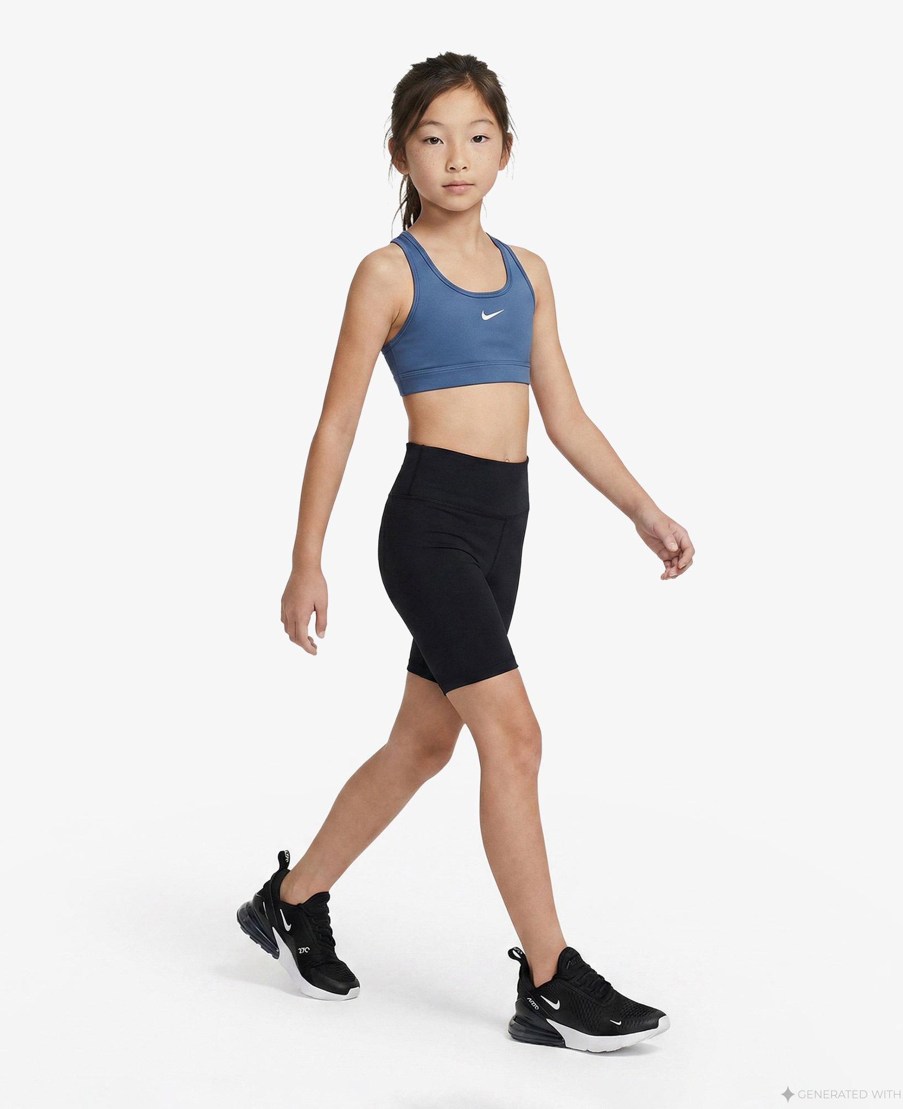 Nike Dri-Fit Swoosh Çocuk Mavi Bra