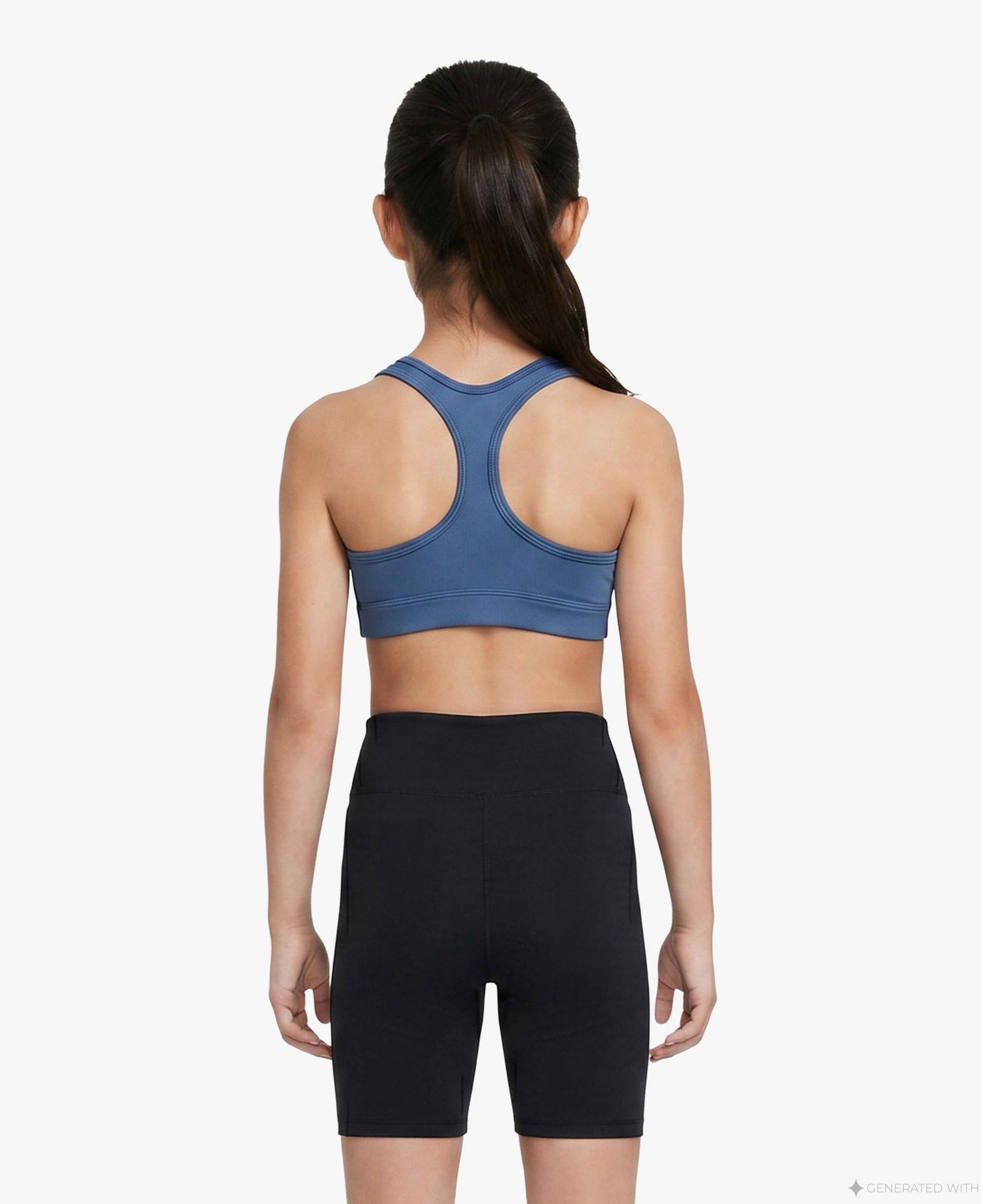 Nike Dri-Fit Swoosh Çocuk Mavi Bra