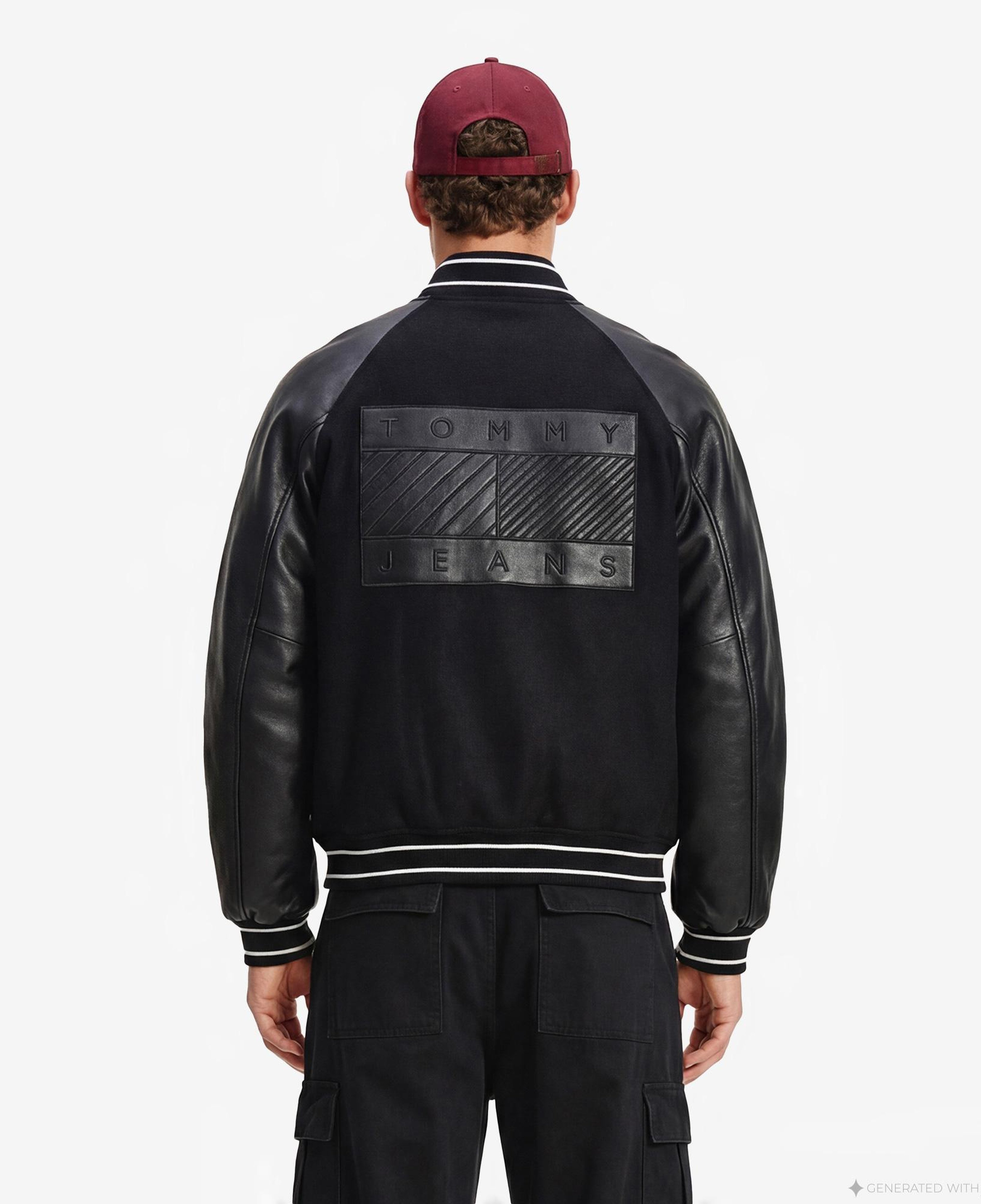 Tommy Hilfiger Varsity Erkek Siyah Ceket
