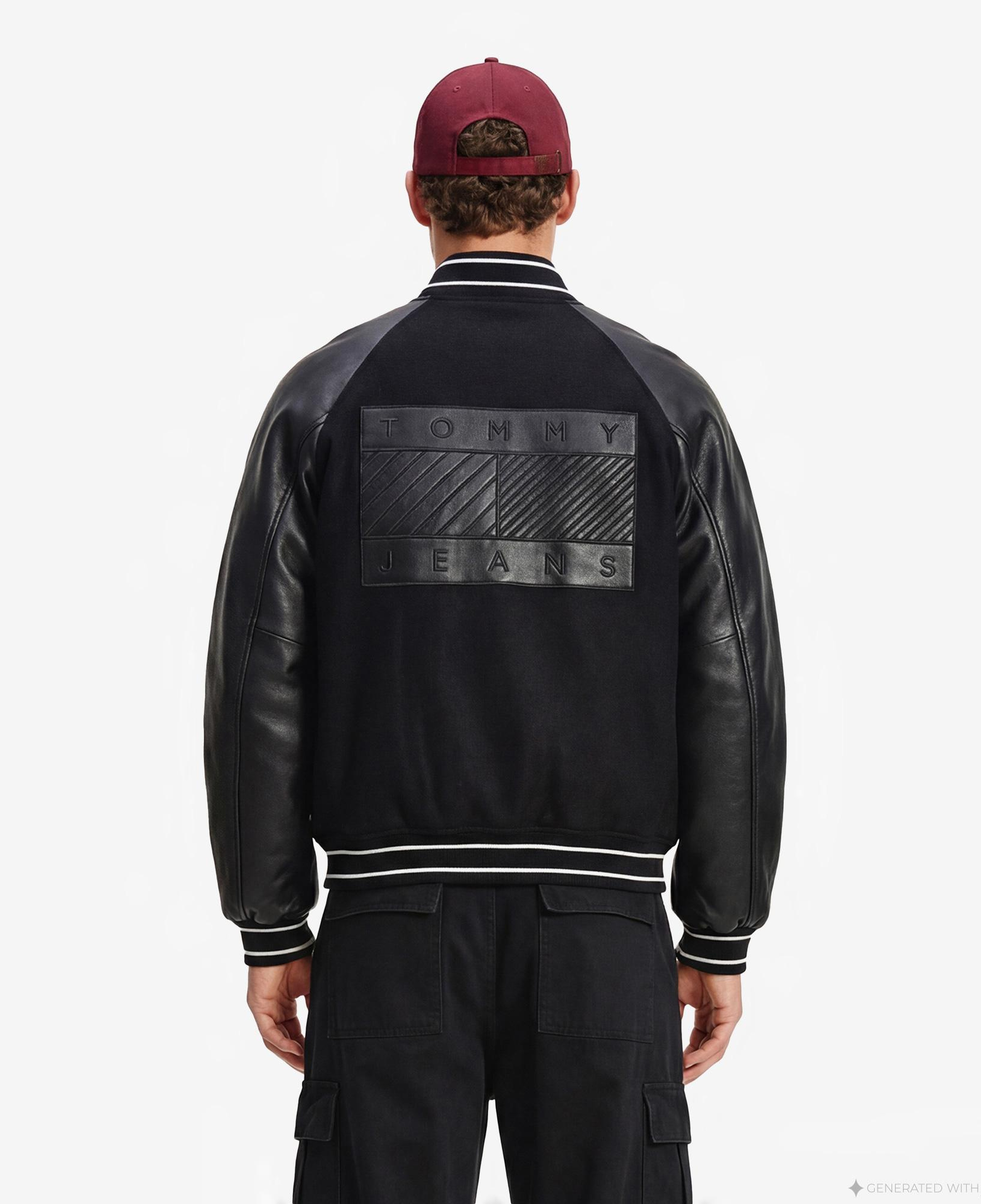 Tommy Hilfiger Varsity Erkek Siyah Ceket