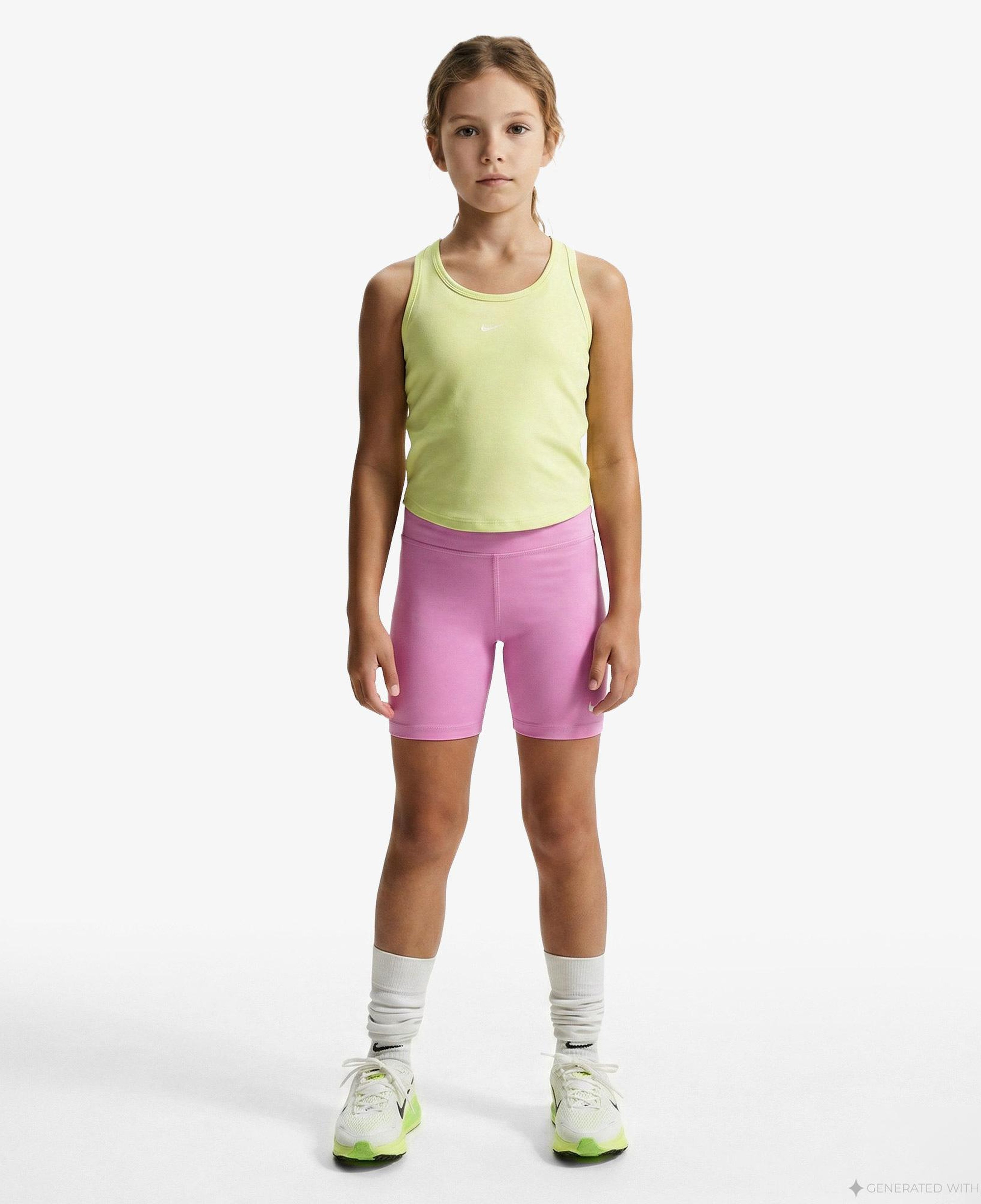 Nike Dri-Fit One 13 cm Çocuk Pembe Kısa Tayt